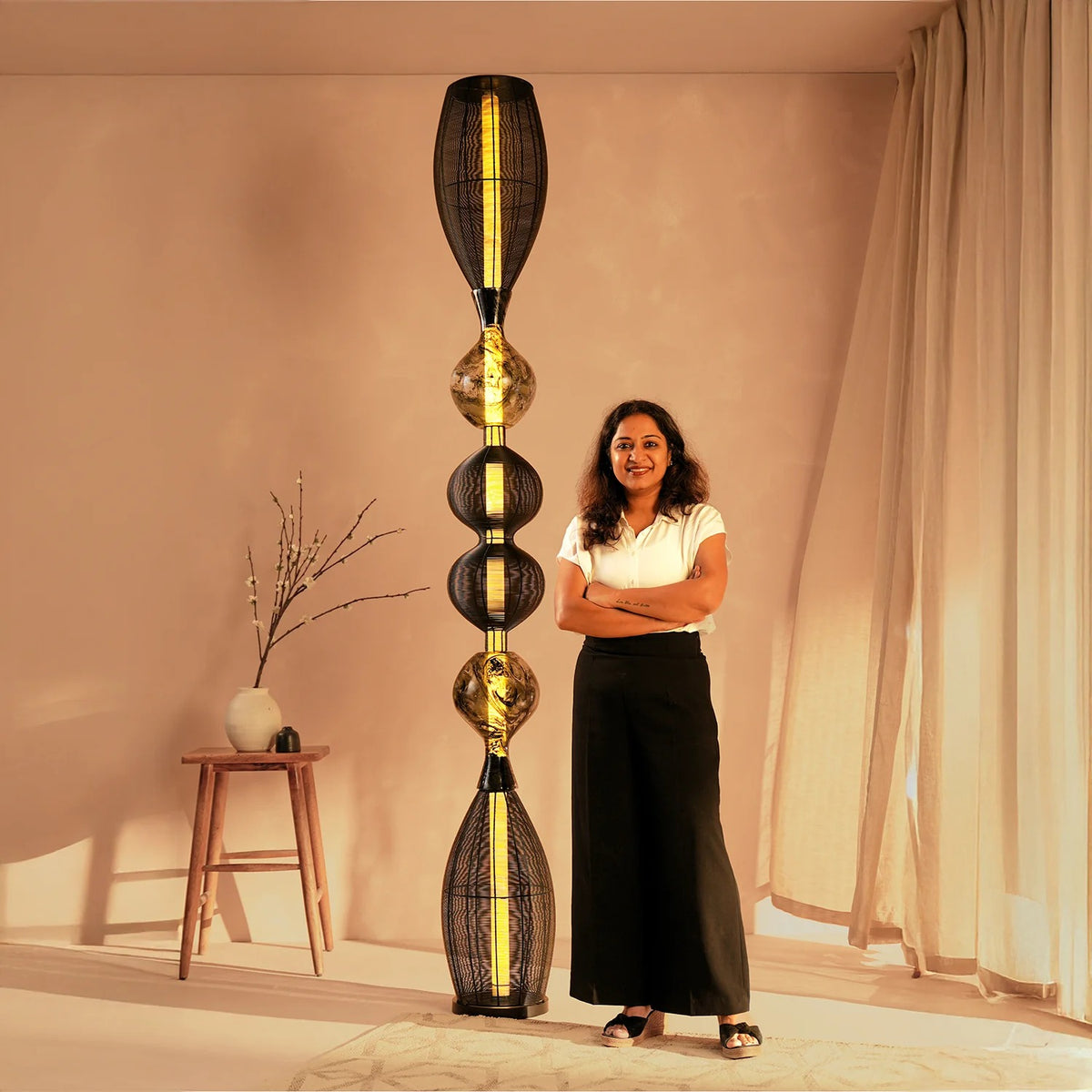 The Art Of Glow Floor Lamp Handmade By Yaahvi