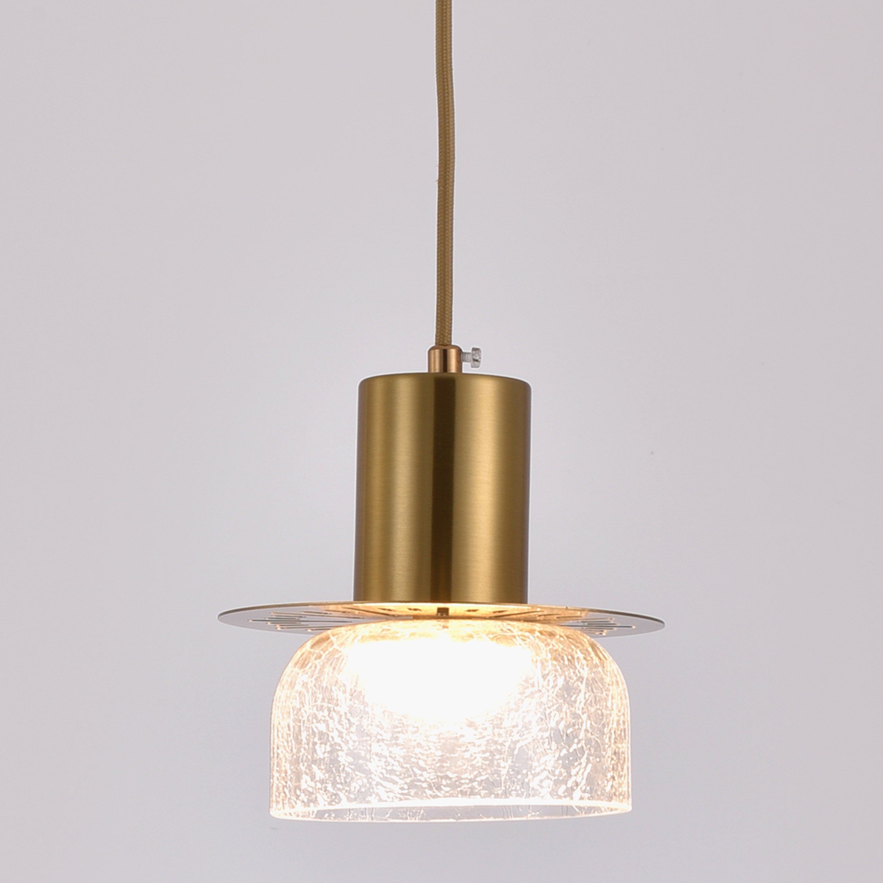 The Wandering Moon (Clear/Gold) Pendant Light