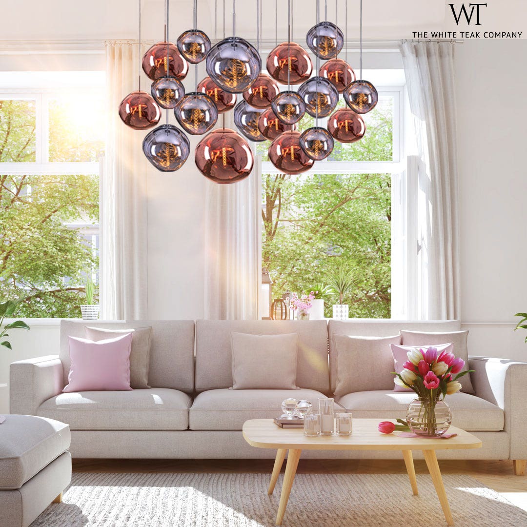 Ongoing Love (Small, Chrome, Smokey Grey) Glass Pendant Light