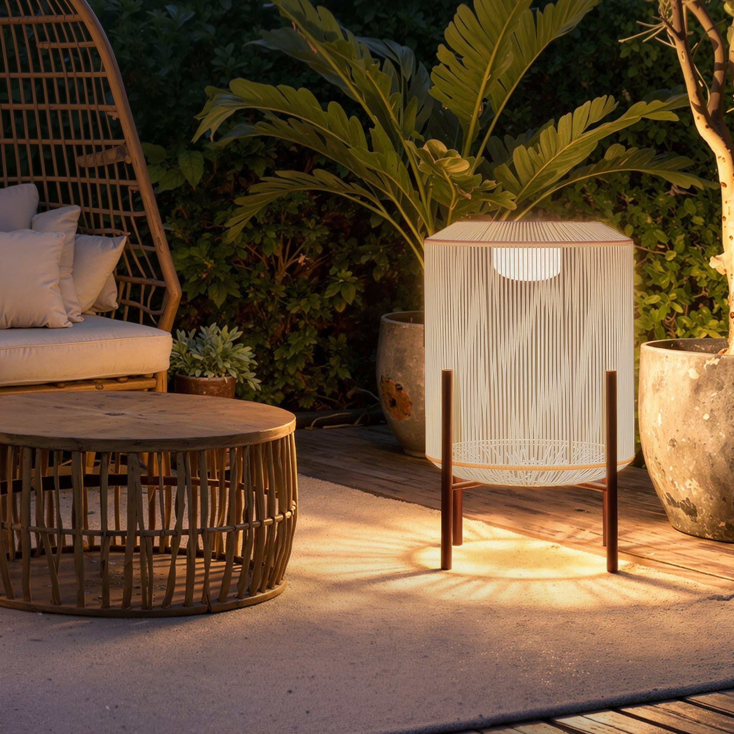 Valerius Gold (Solar Powered-Rechargeable) Outdoor Floor Lamp