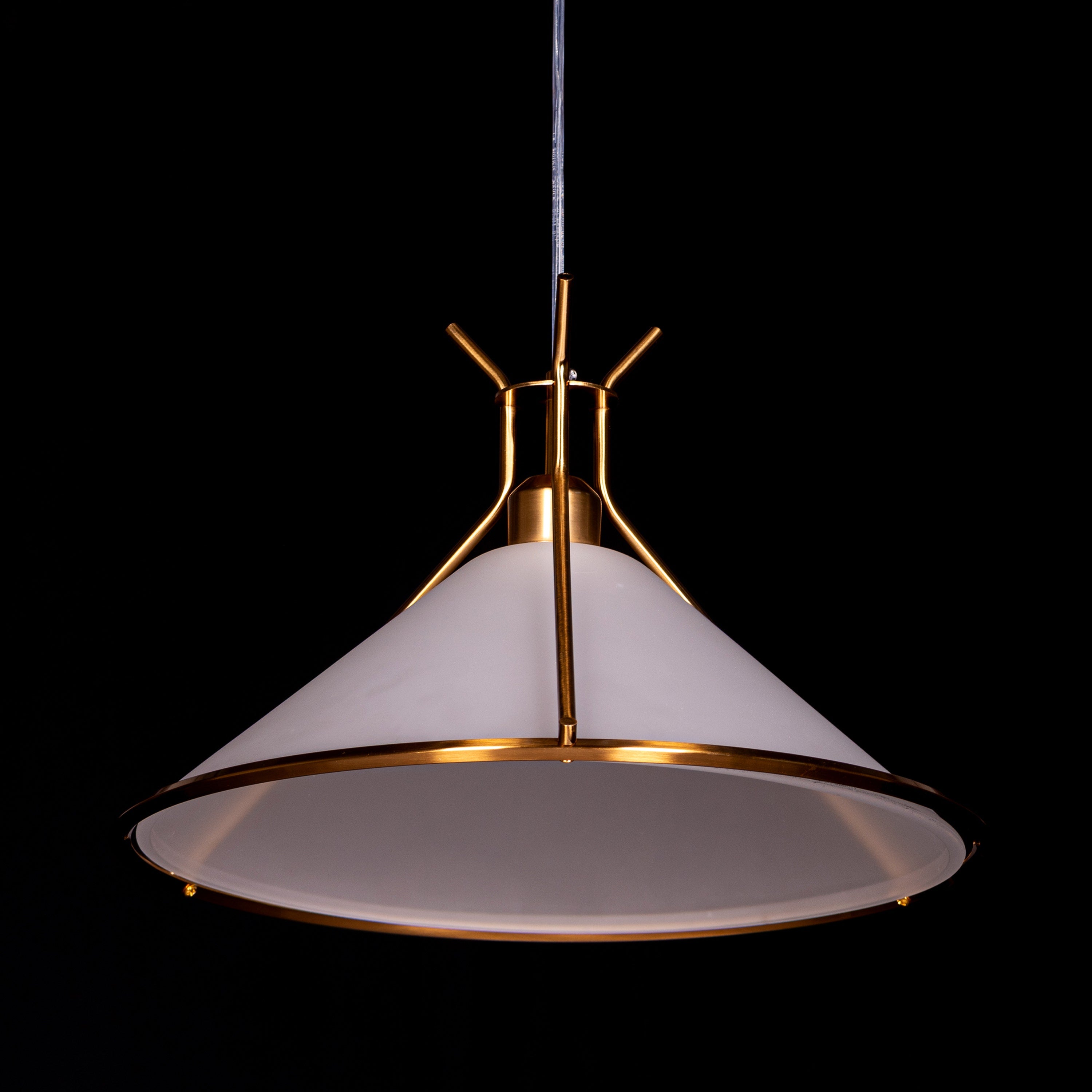 Moonlace (Gold) Frosted Glass Pendant Light