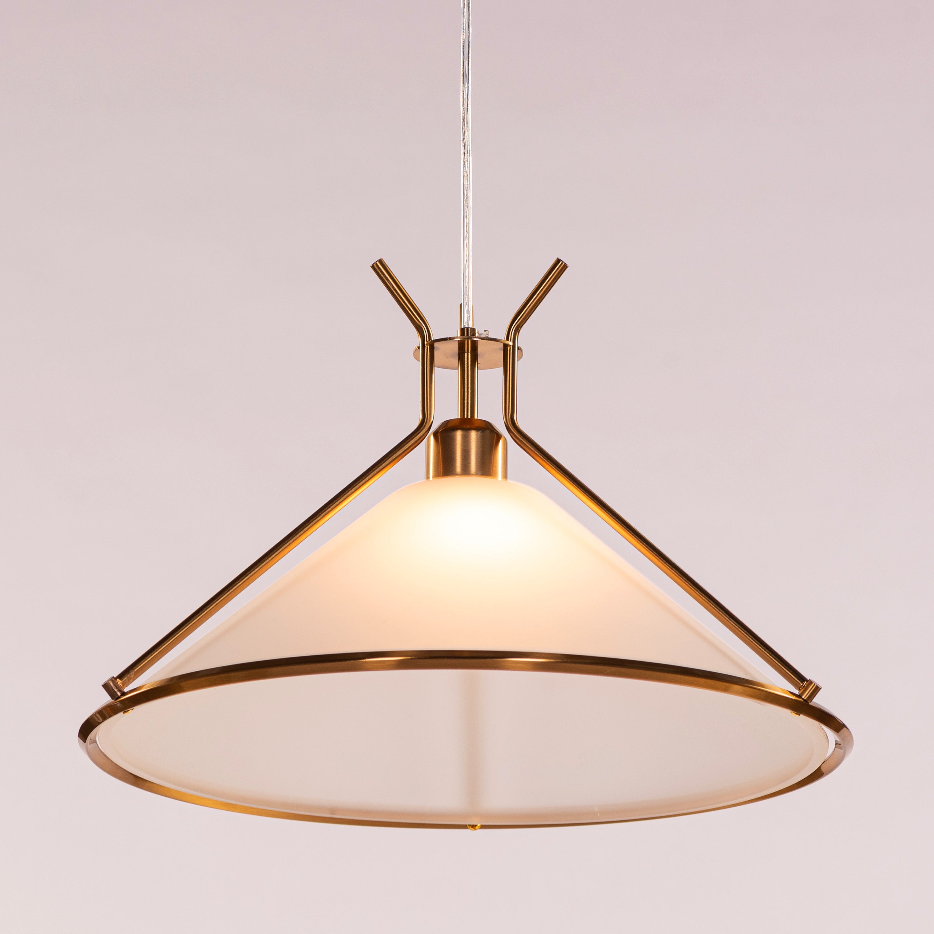 Moonlace (Gold) Frosted Glass Pendant Light