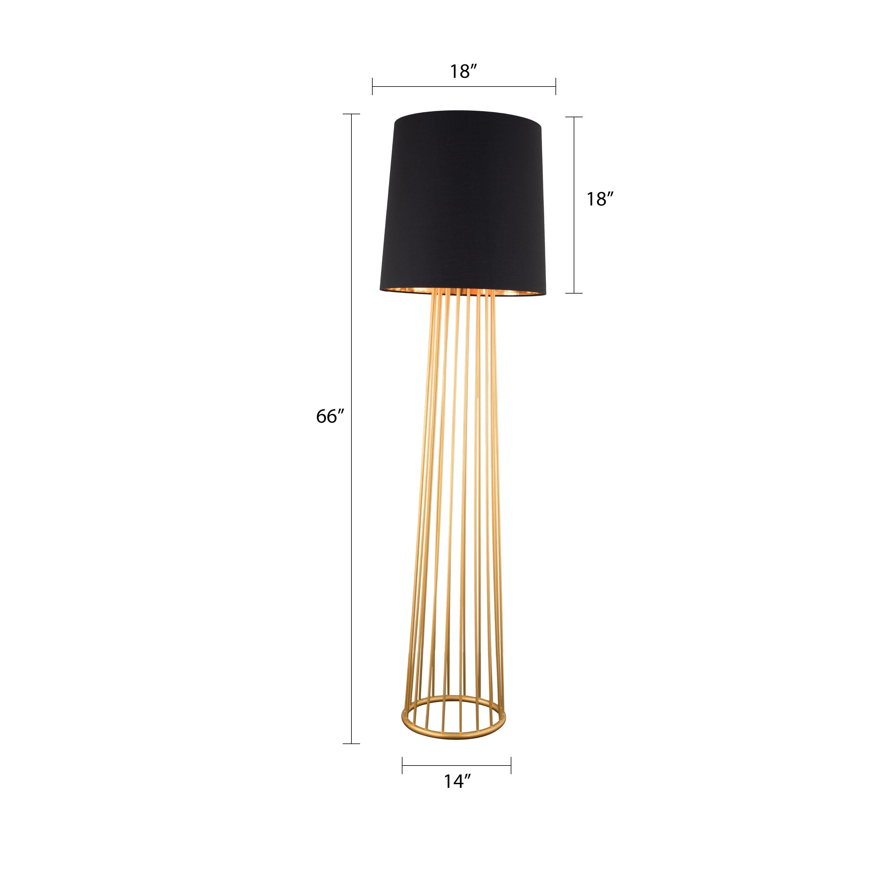 Story Spinner (Gold, Black) Floor Lamp