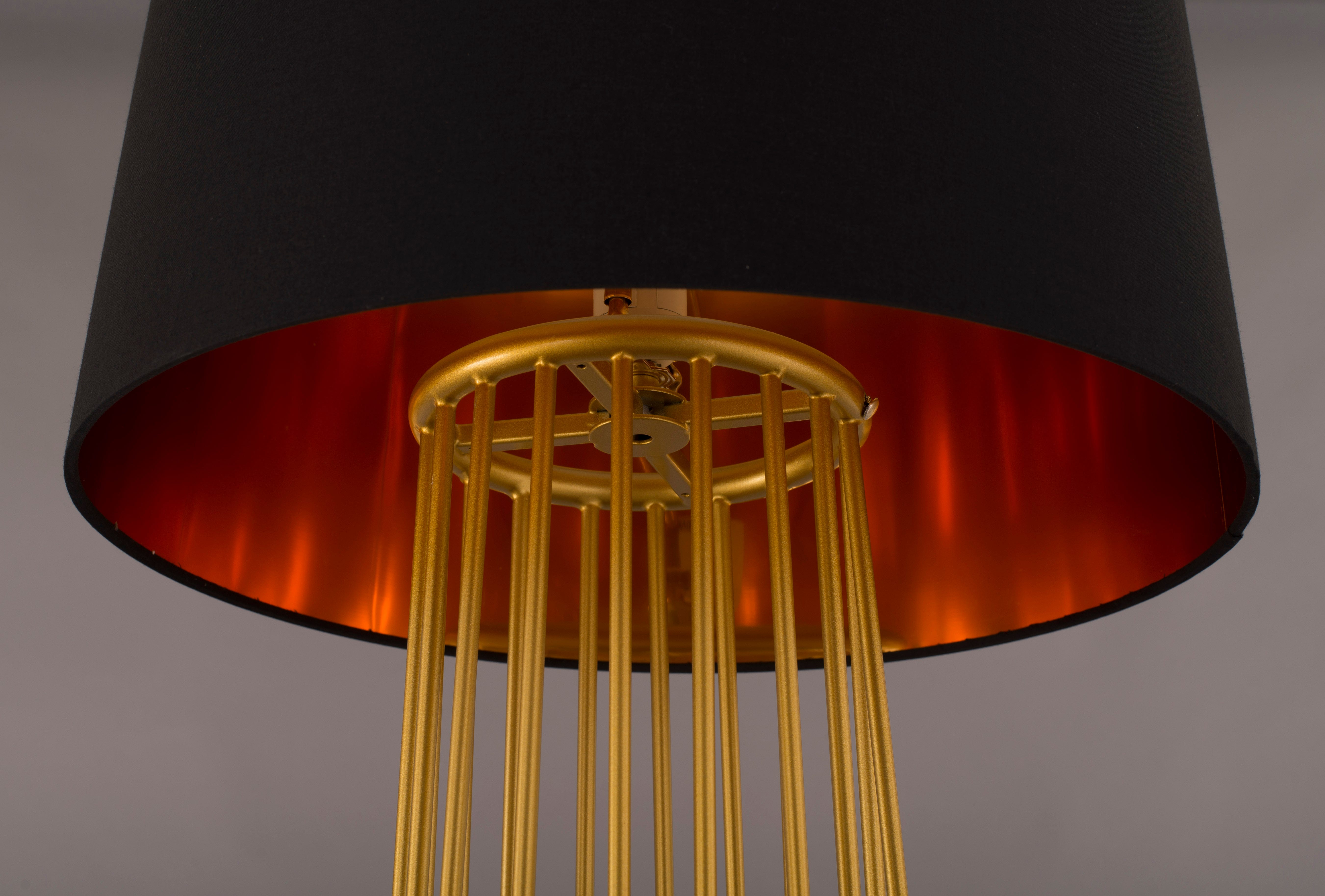 Story Spinner (Gold, Black) Floor Lamp