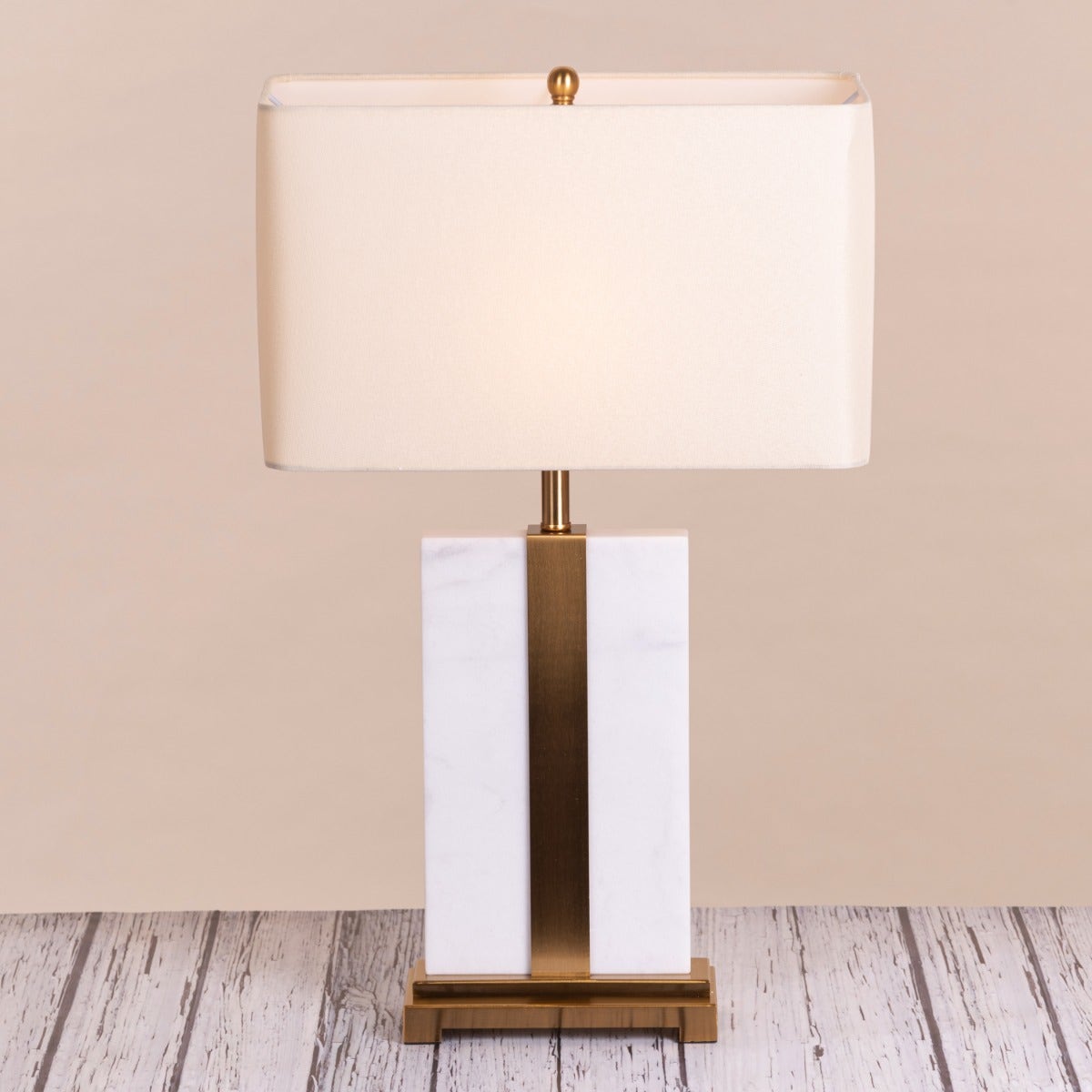 Just A Memory (White, Gold) Marble Table Lamp