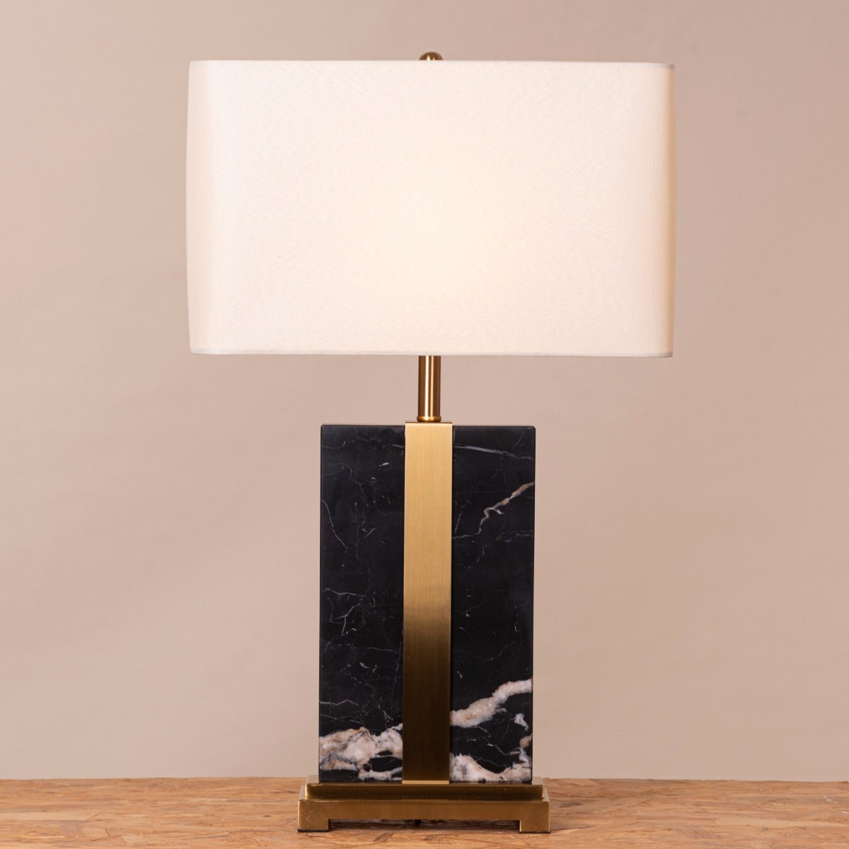 Wings Break Free (Black, Gold) Marble Table Lamp