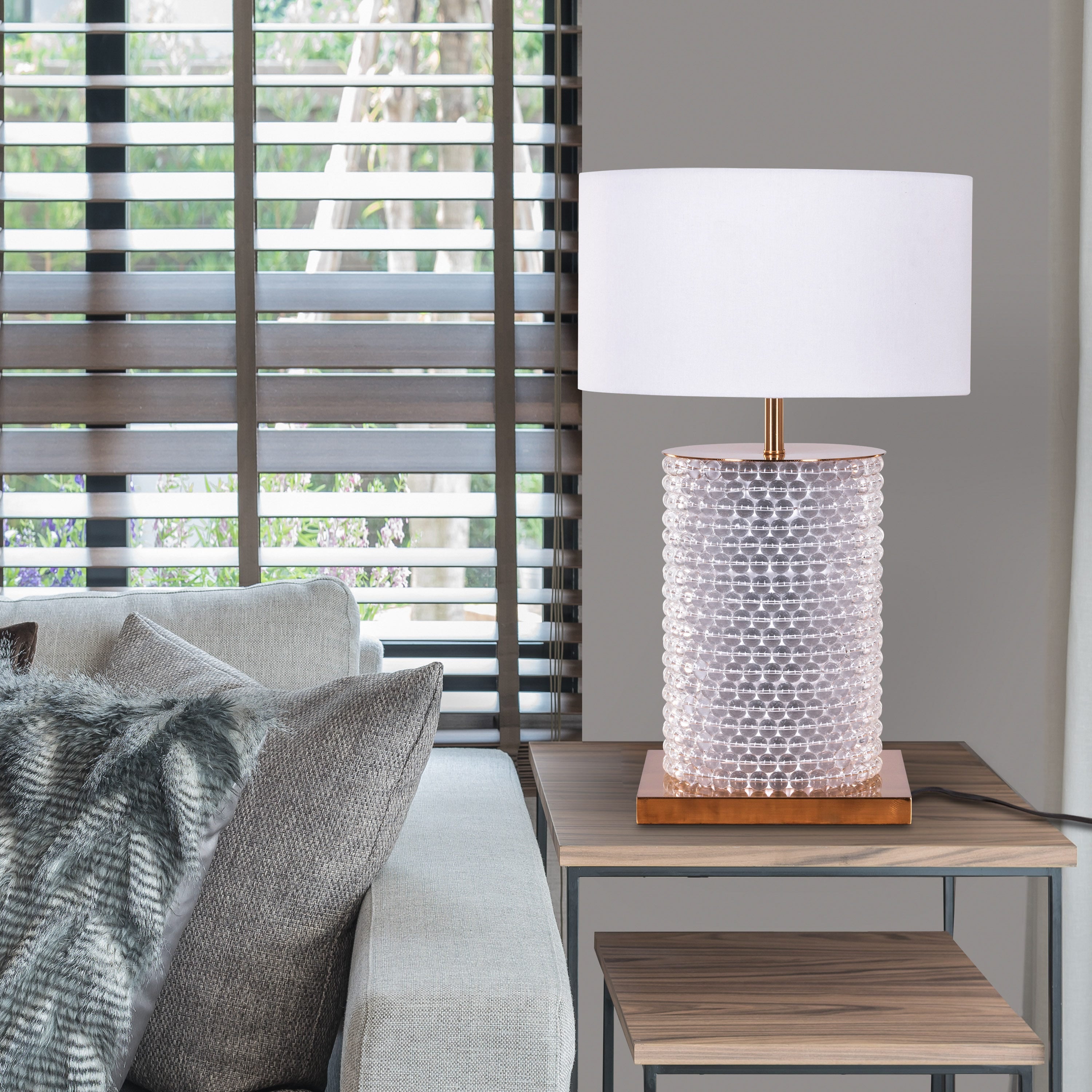 Well Heeled (Large, Gold/White) Table Lamp