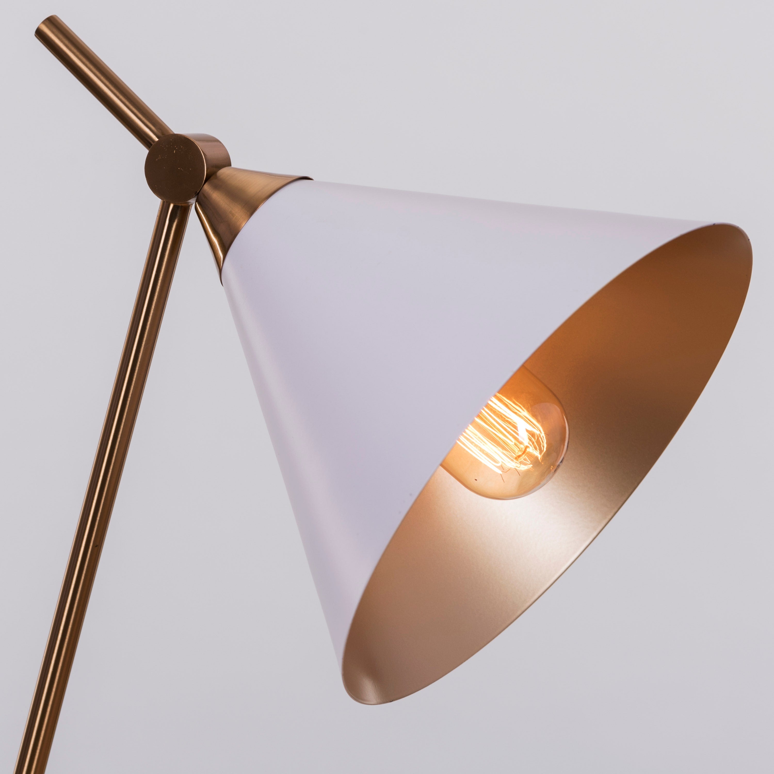 The Night Watch (Gold, White) Marble Study Table Lamp