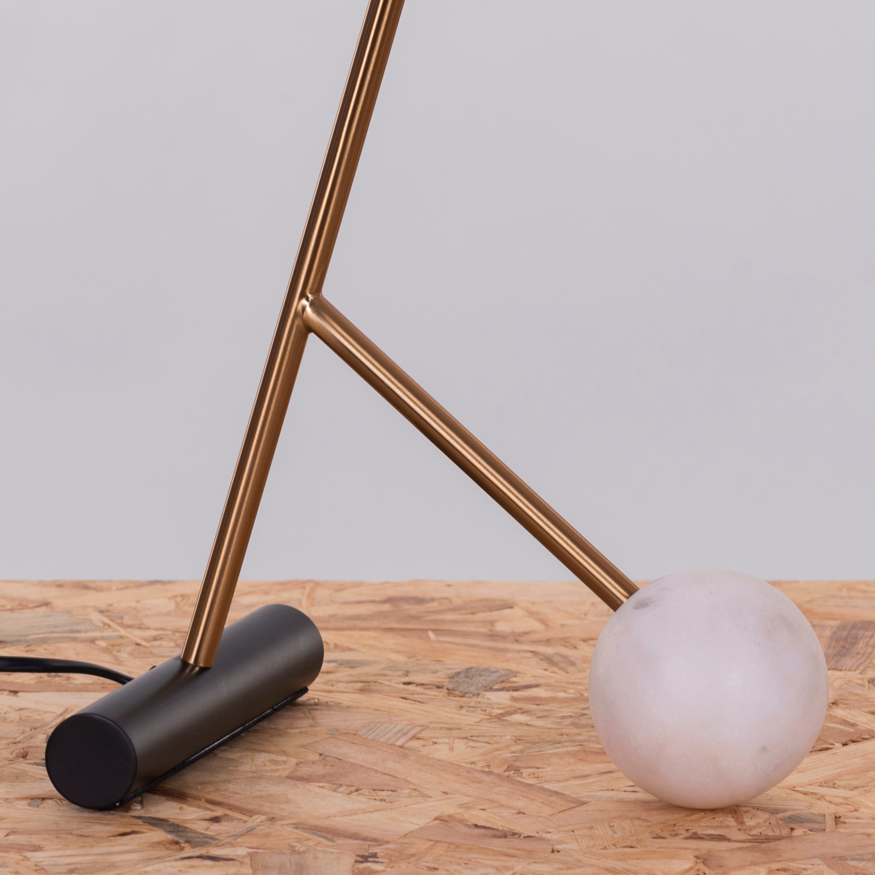 The Night Watch (Gold, White) Marble Study Table Lamp