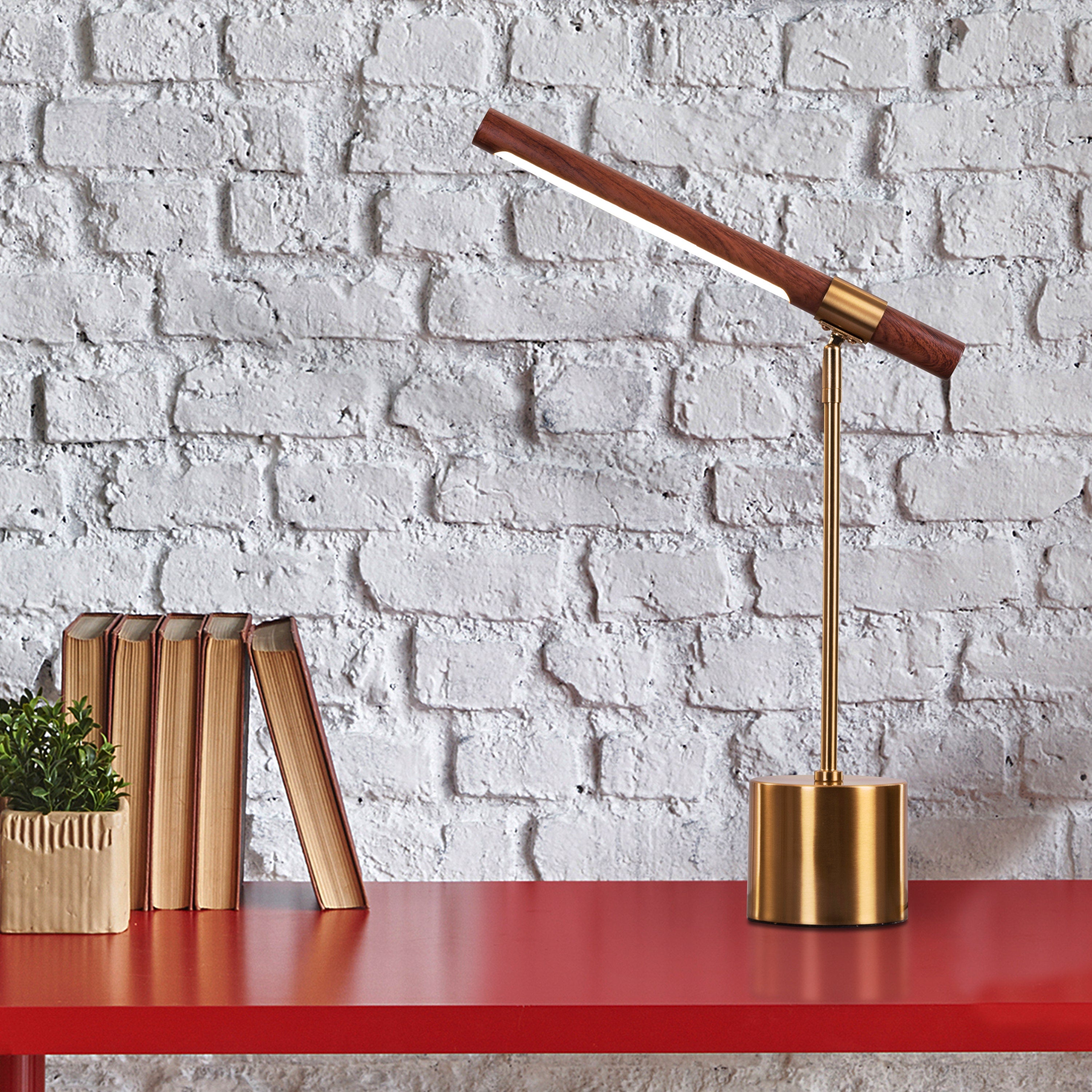 The Better Half (Gold, Built-In LED) Study Table Lamp