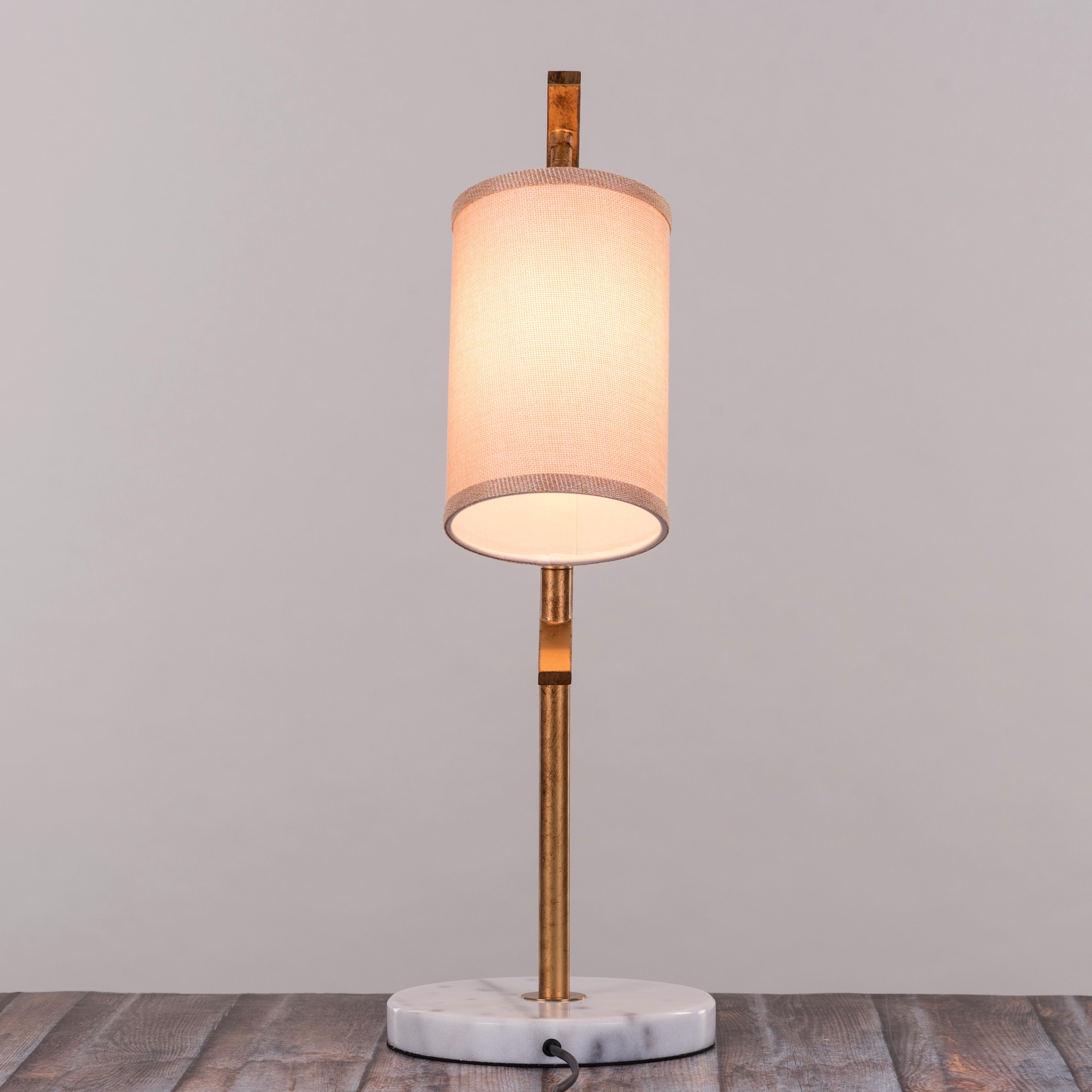 Effortless (Antique Gold, White) Marble Table Lamp