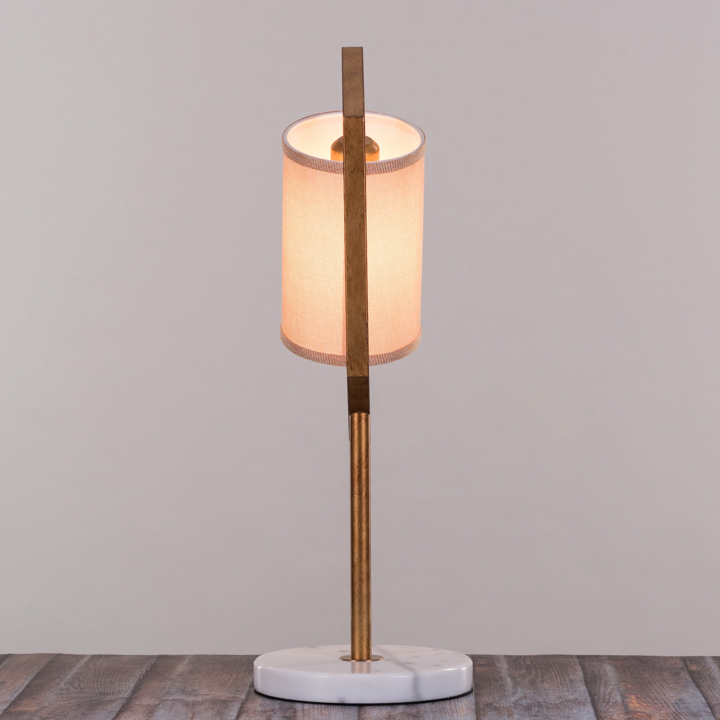 Effortless (Antique Gold, White) Marble Table Lamp