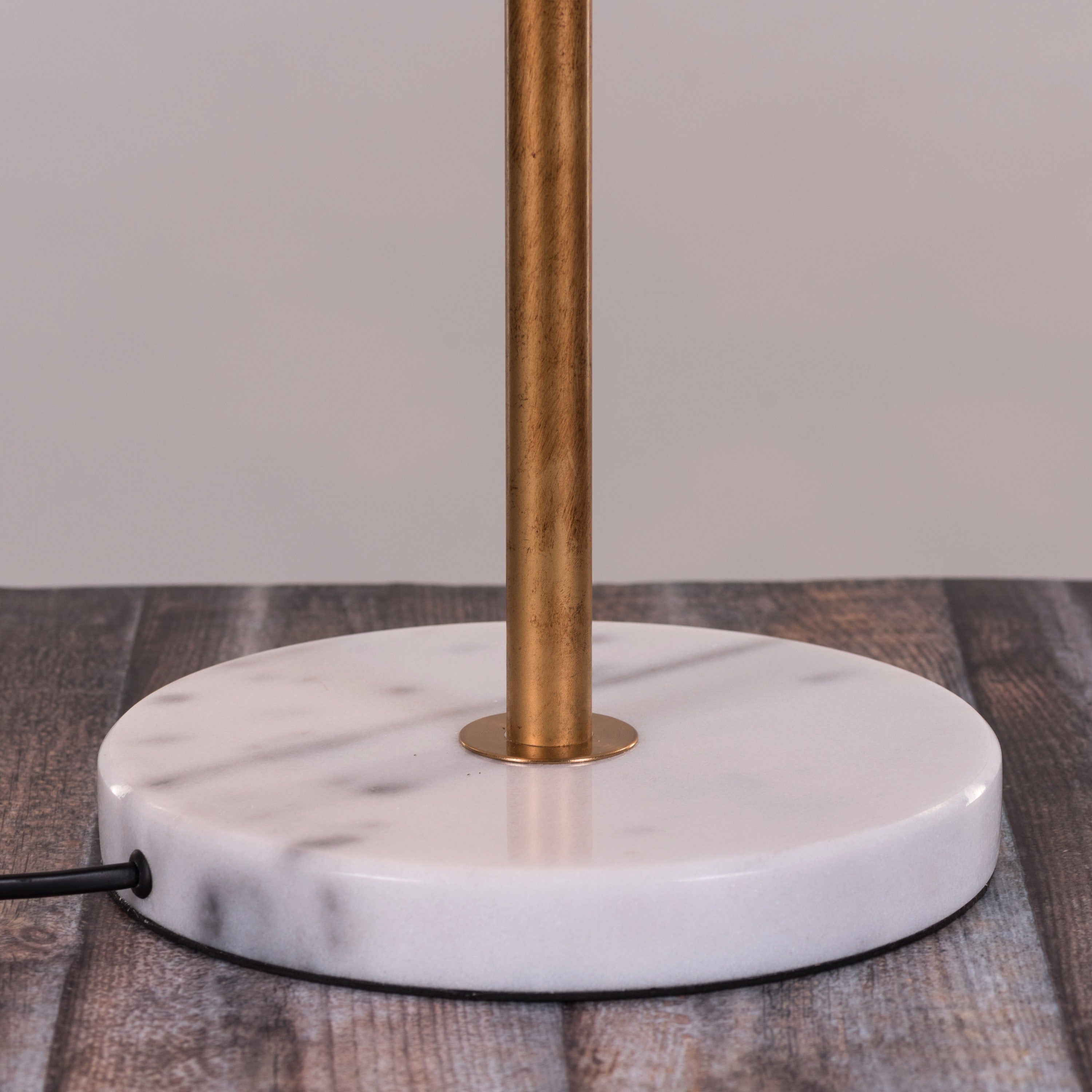 Effortless (Antique Gold, White) Marble Table Lamp