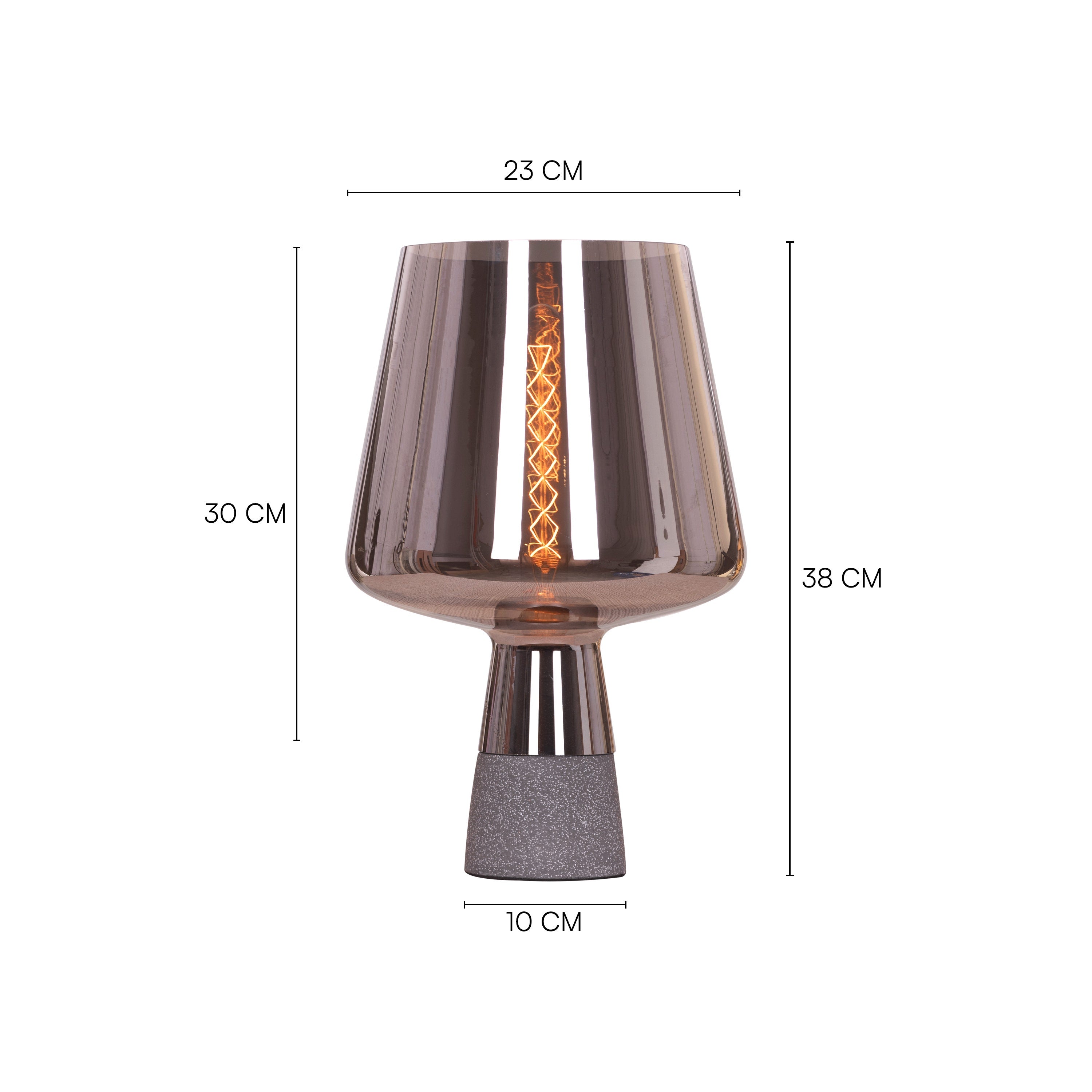 Tea For Two (Smokey Grey) Stone Table Lamp