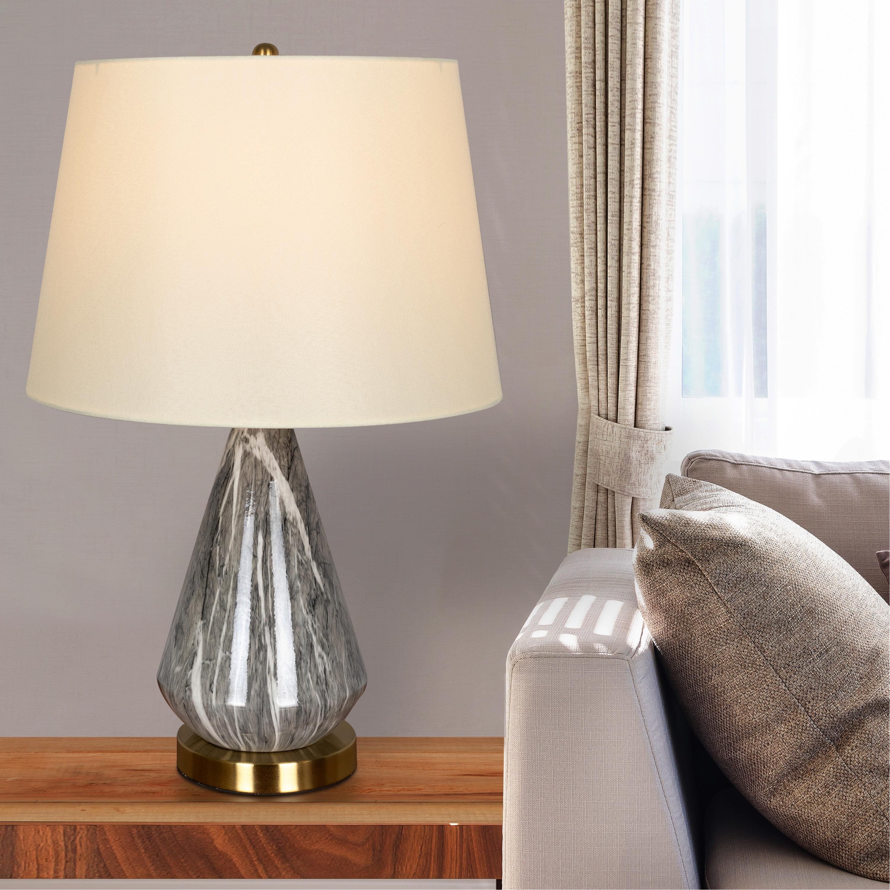 RSVP (Grey) Marble Table Lamp
