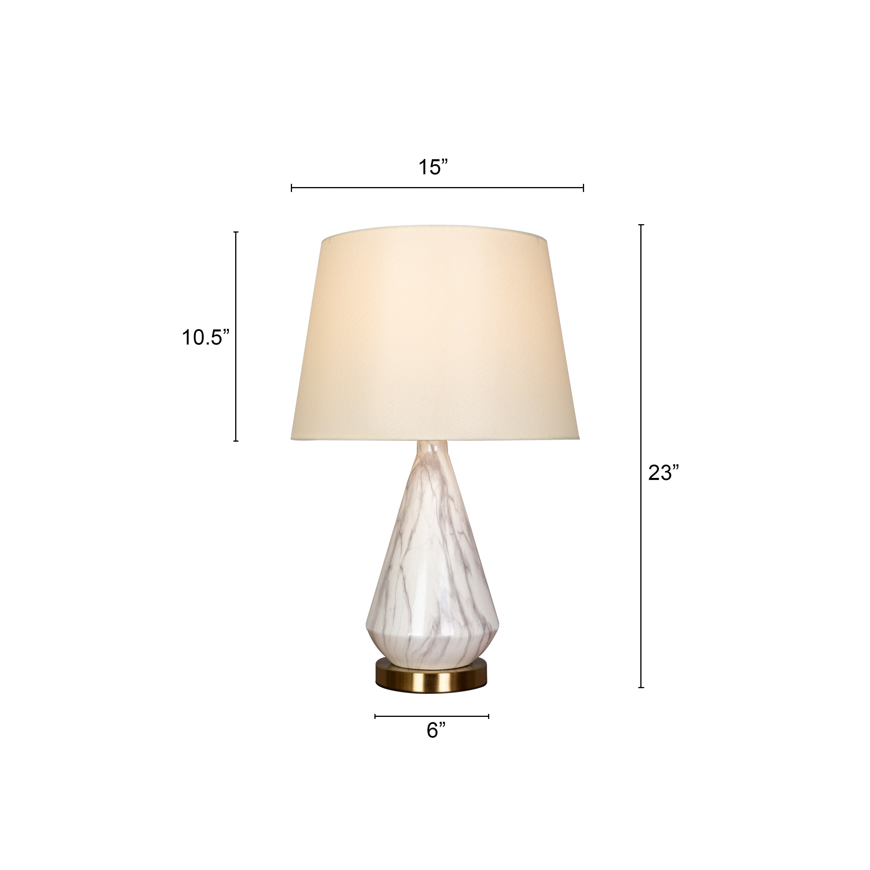 RSVP (White) Marble Table Lamp
