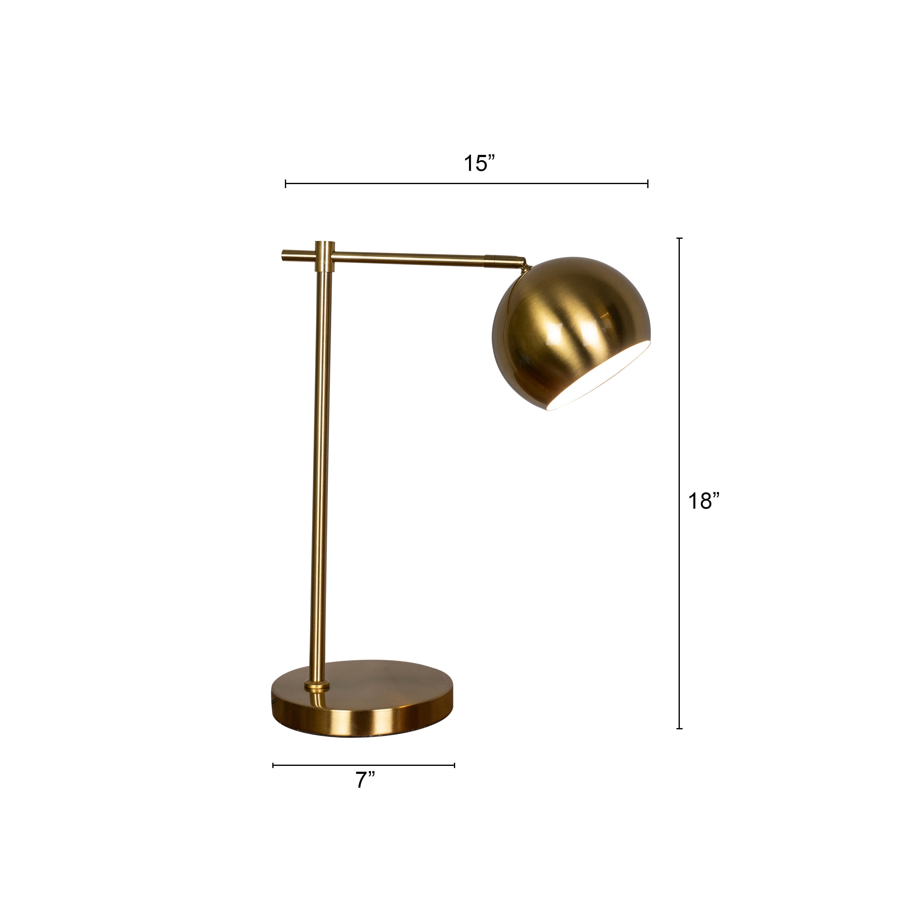 Rumor Mill (Gold) Study Table Lamp