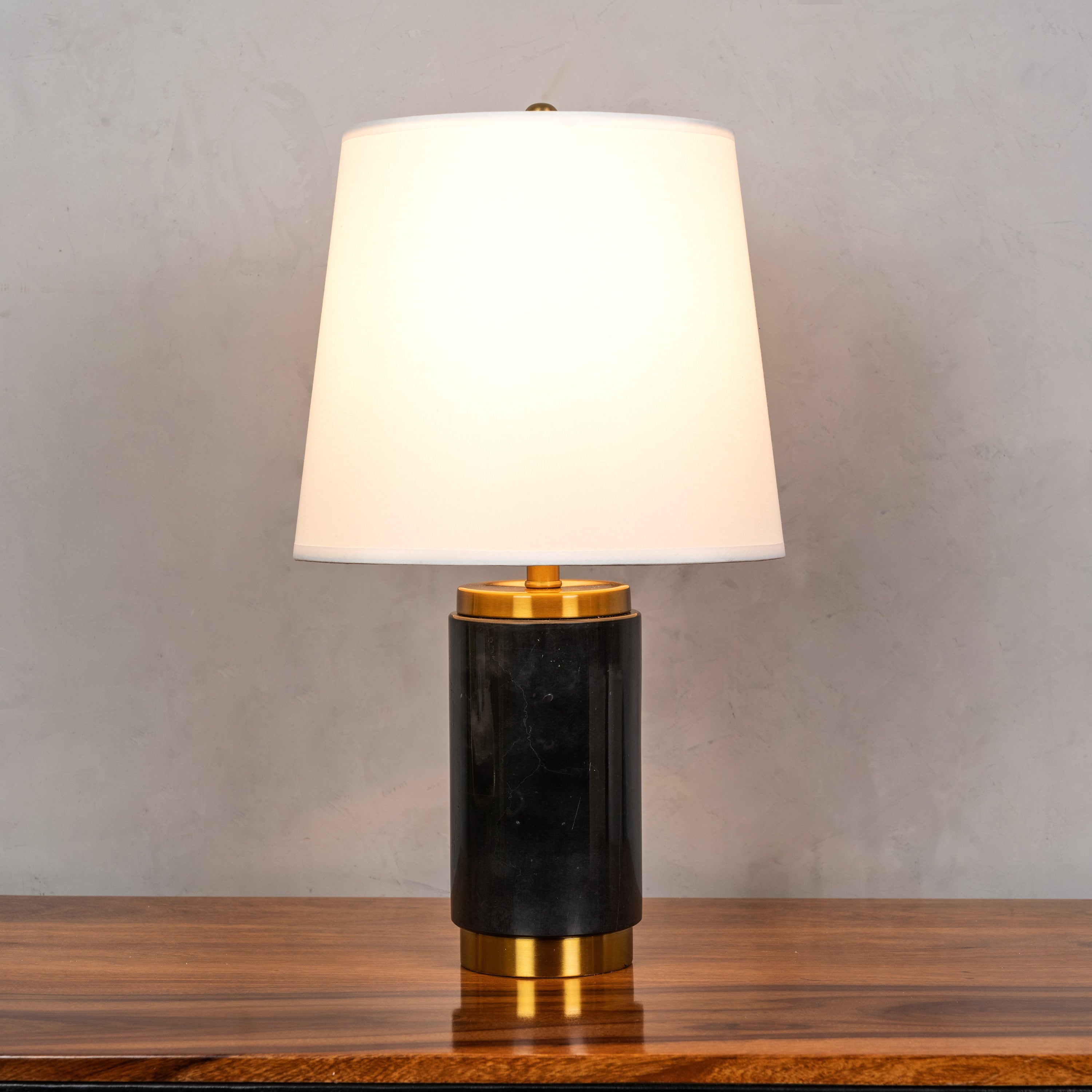 Lasting Love (Black, Gold) Marble Table Lamp