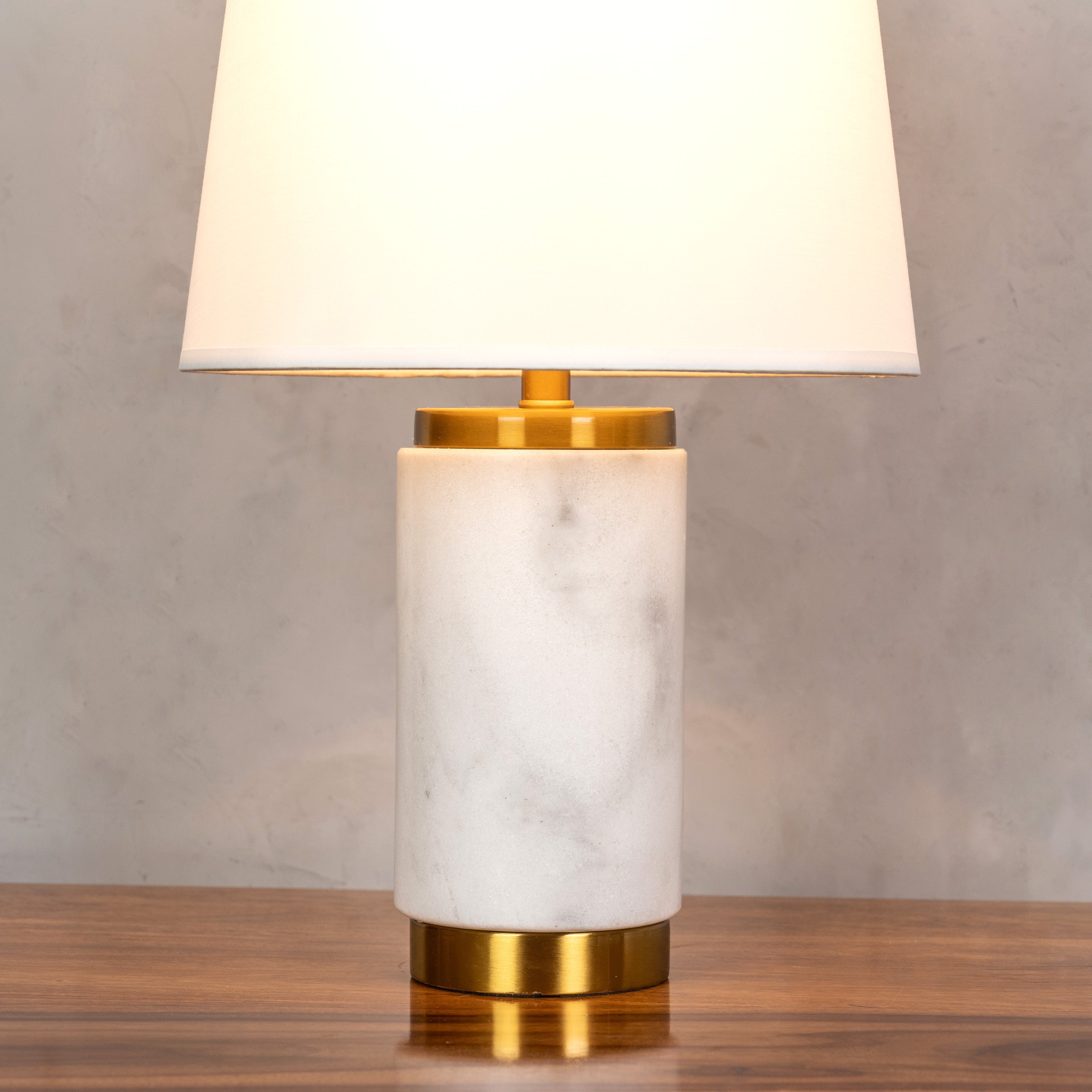 Lasting Love (White, Gold) Marble Table Lamp