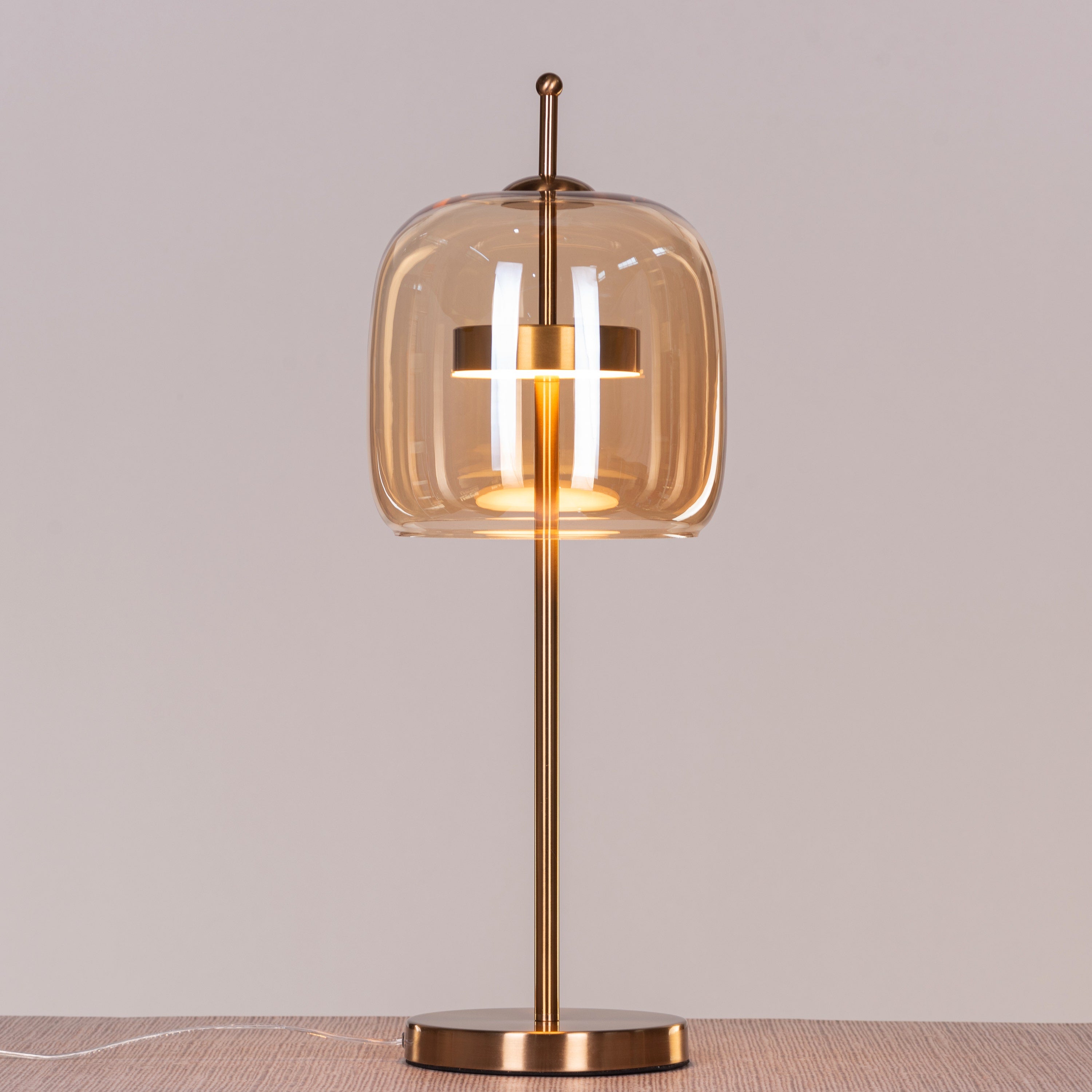 Sweet Escape (Amber, Built-In LED) Glass Table Lamp