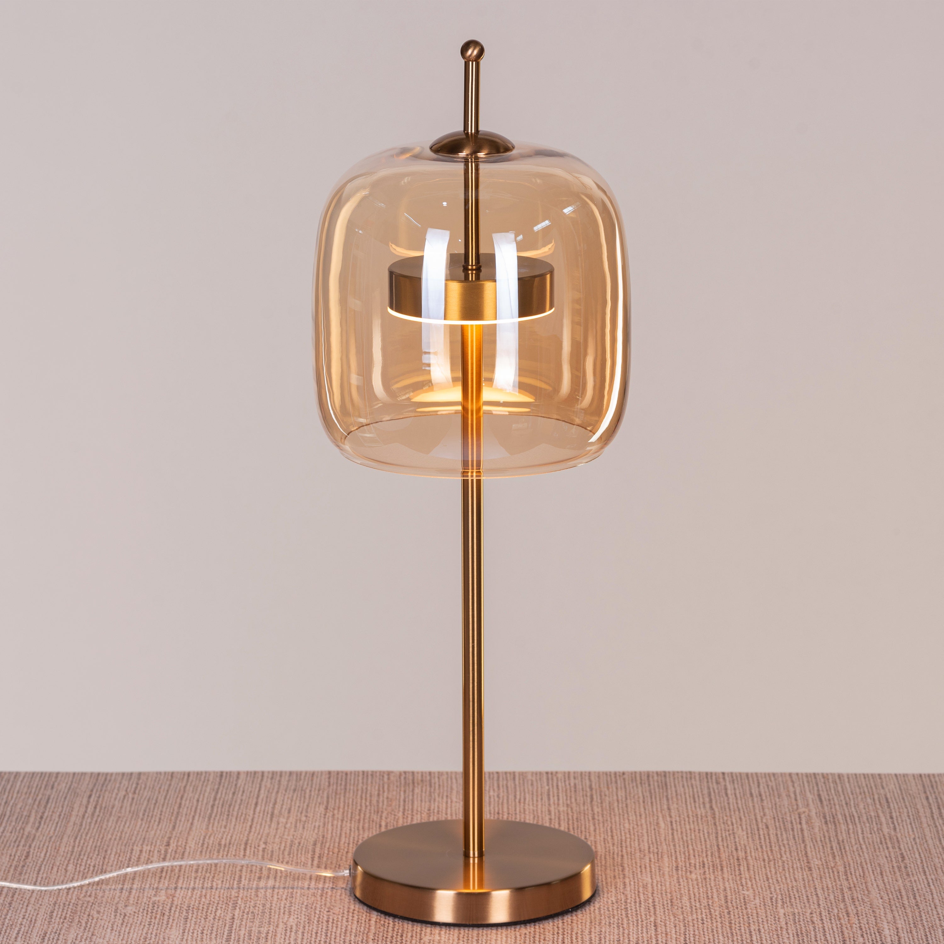 Sweet Escape (Amber, Built-In LED) Glass Table Lamp