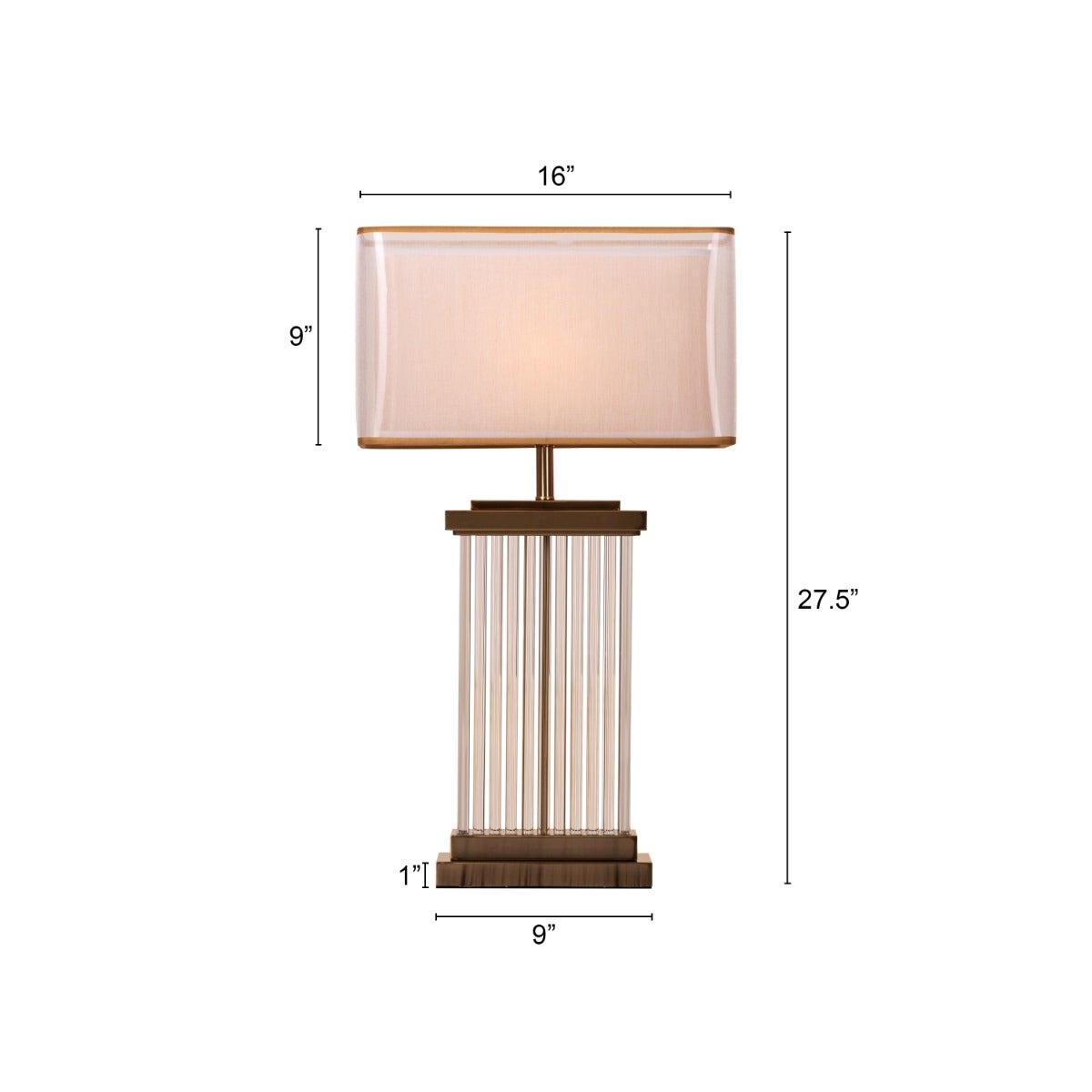 Falling For You (Matte Gold) Table Lamp