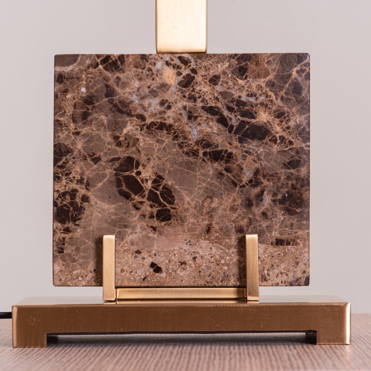 Marbled Travatino (Rectangular, Coffee, White) Marble Table Lamp