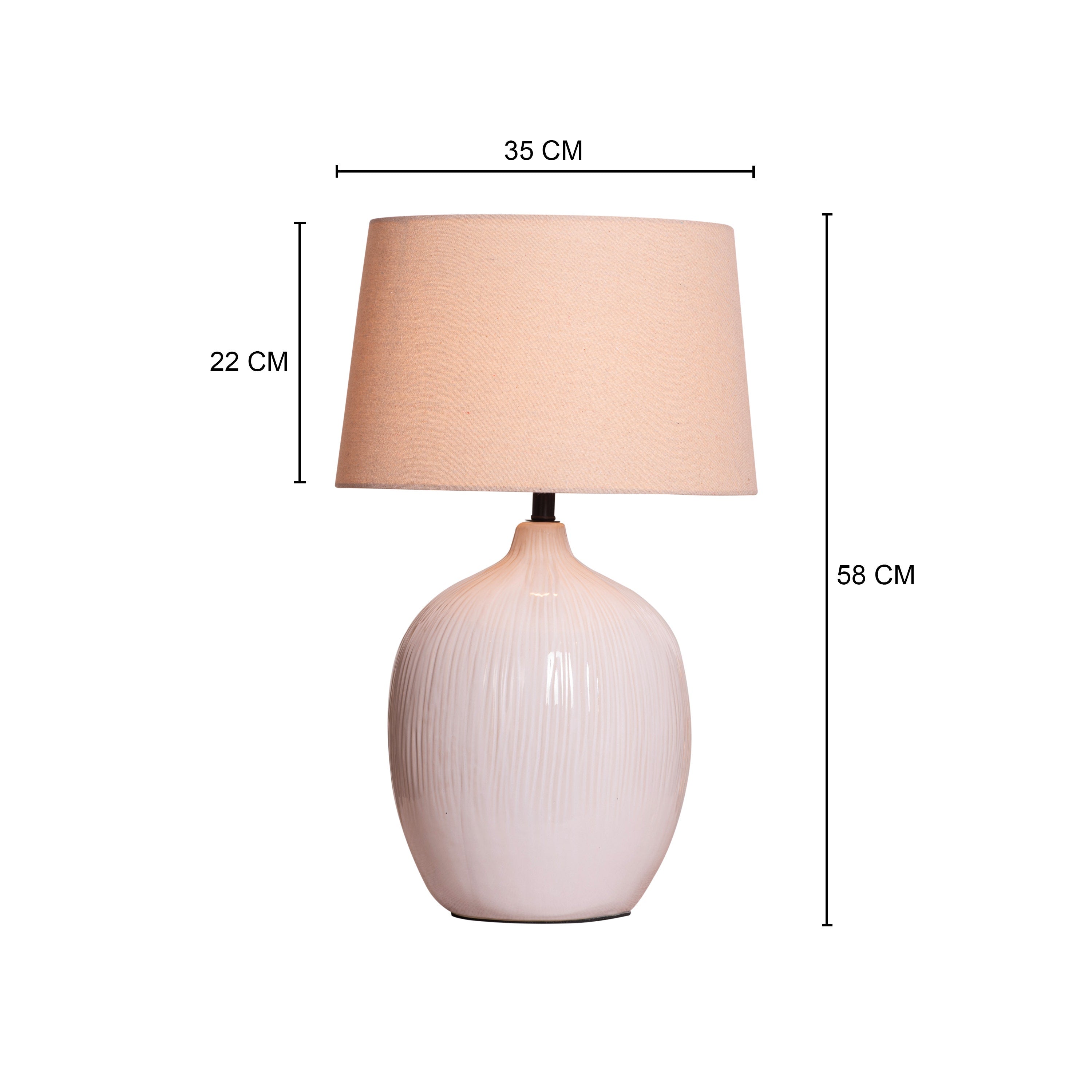 Smooth Sailing (Beige) Ceramic Table Lamp