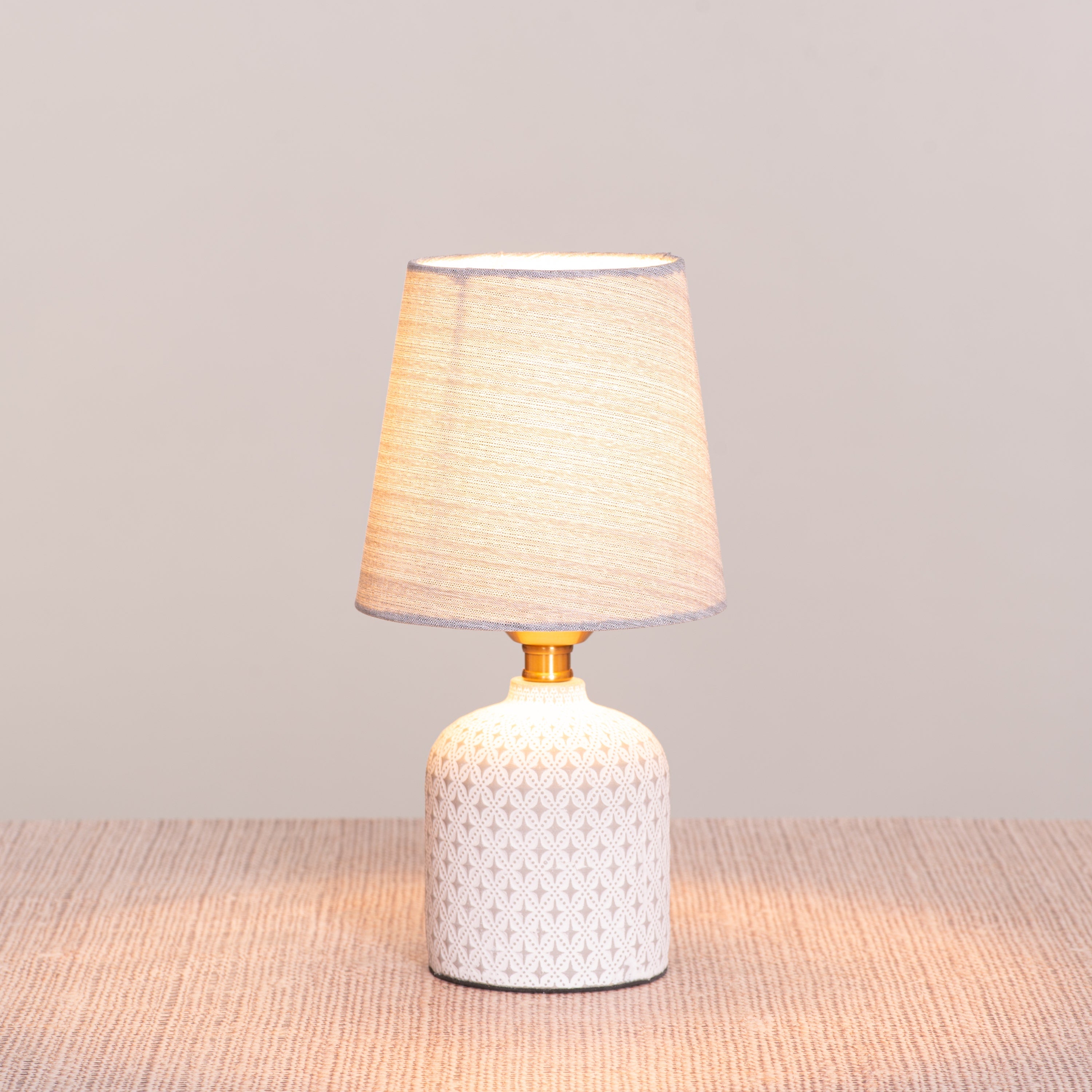 Floored (White, Grey) Table Lamp