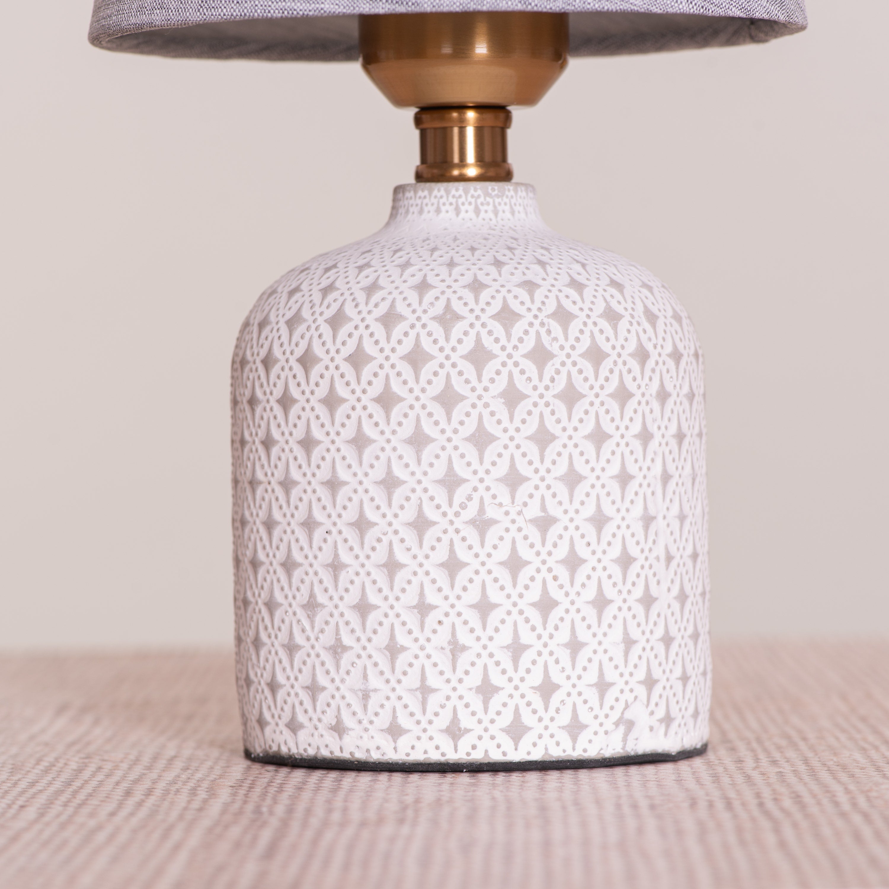 Floored (White, Grey) Table Lamp