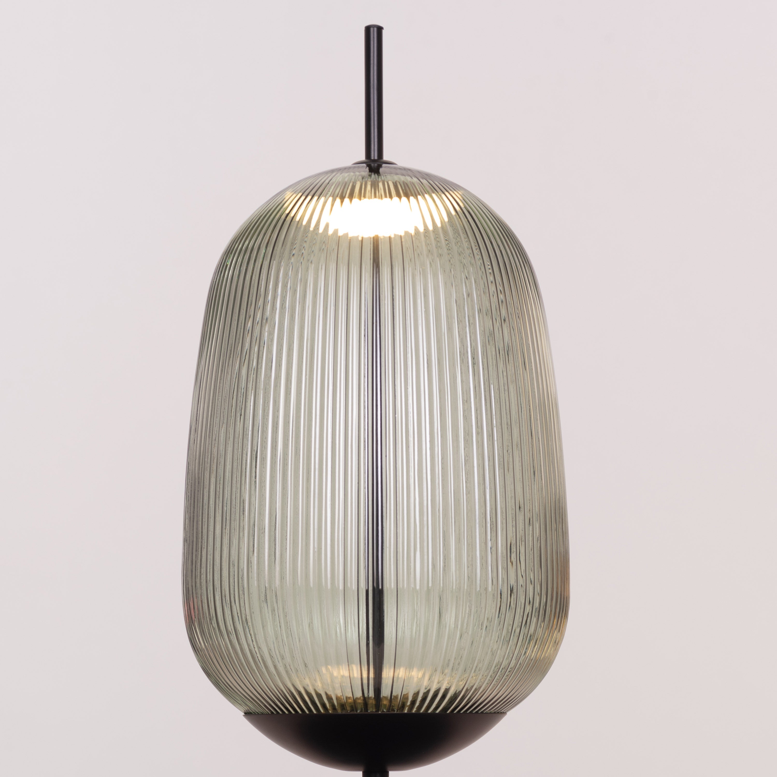 Juliet In Japan (Black, Green) Built-In LED Textured Glass Table Lamp