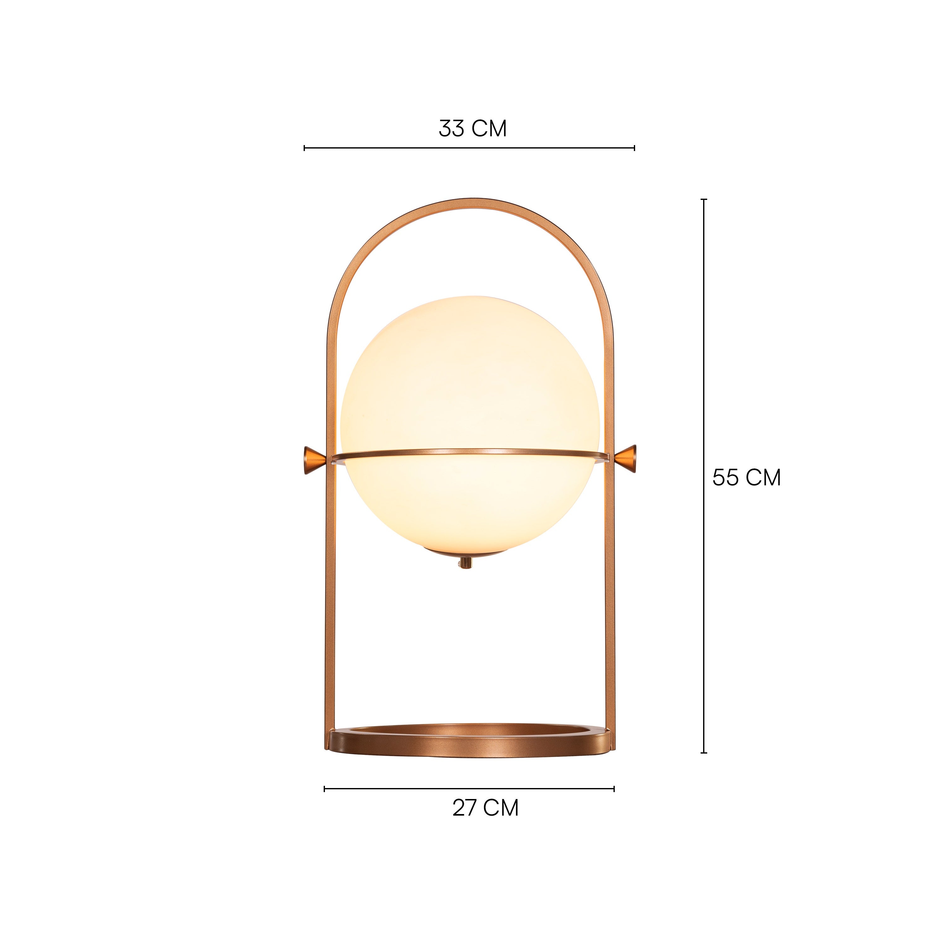 Great Not Good (Gold, White) Frosted Glass Table Lamp