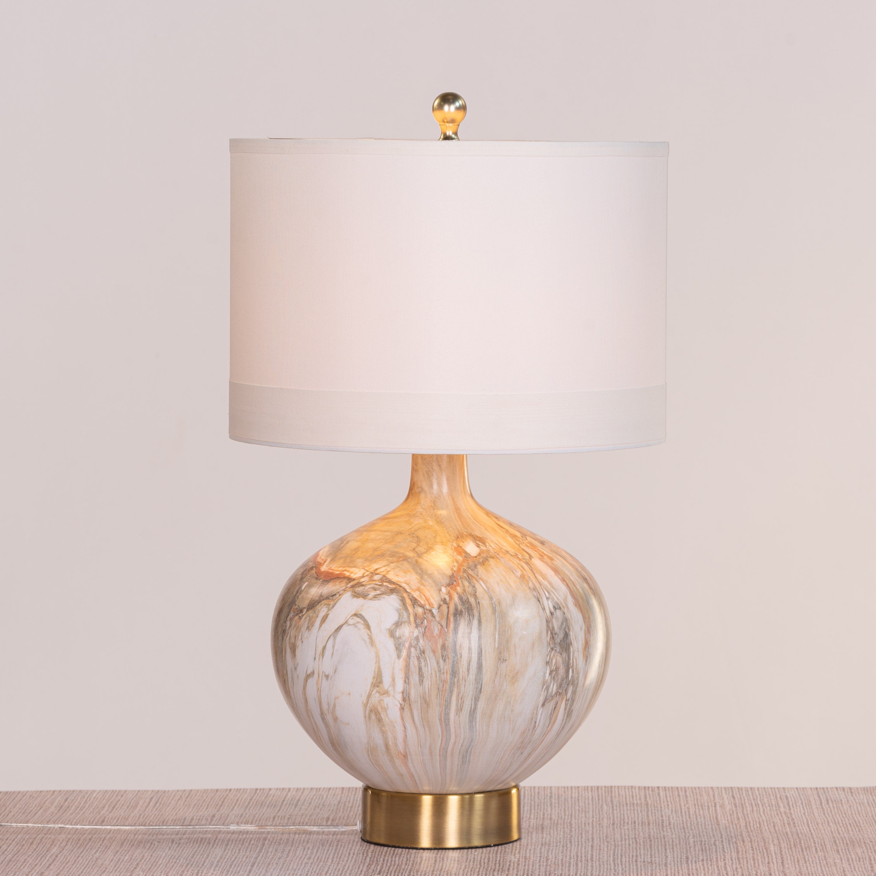 No Love Like Ours (Grey, Off-White) Ceramic Table Lamp