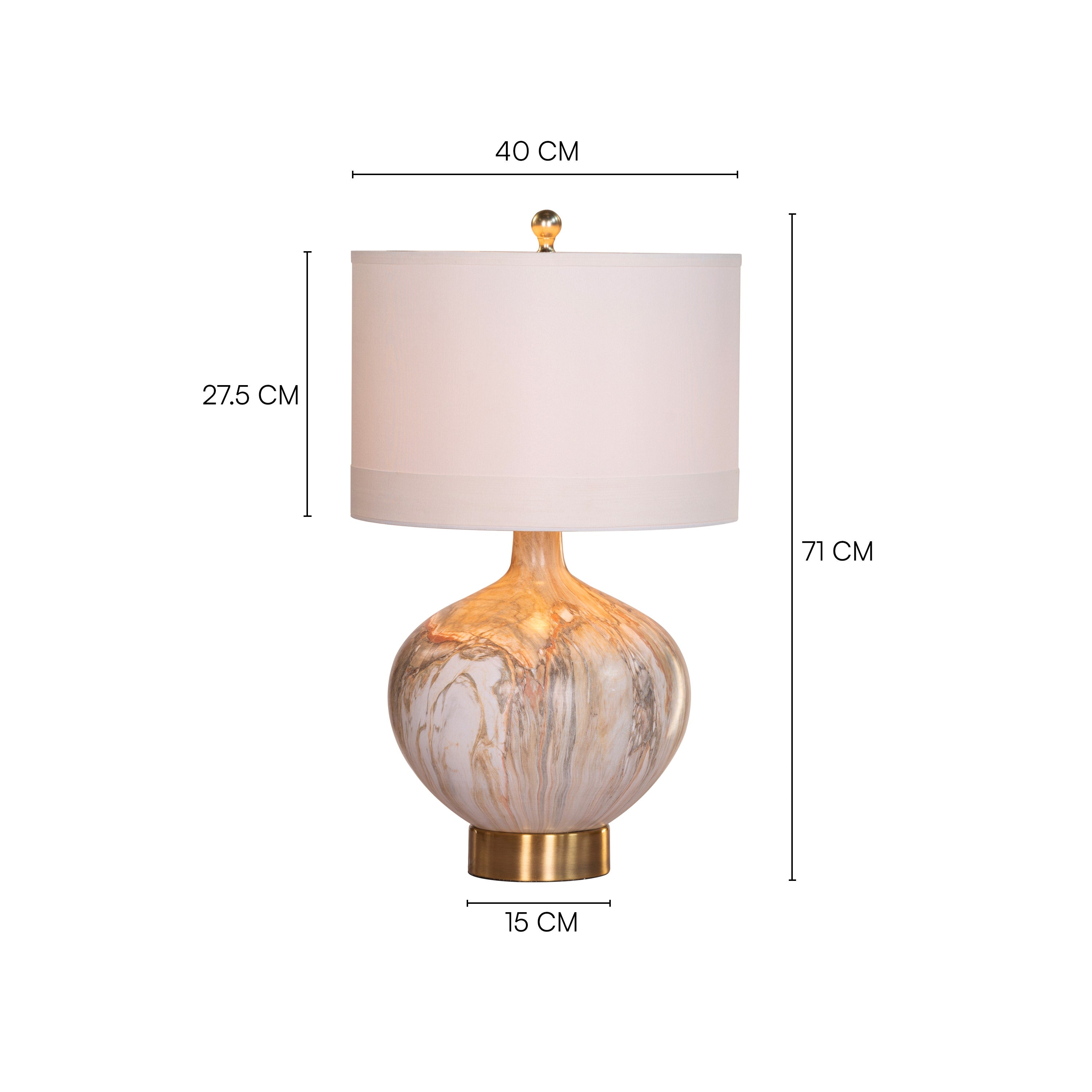 No Love Like Ours (Grey, Off-White) Ceramic Table Lamp