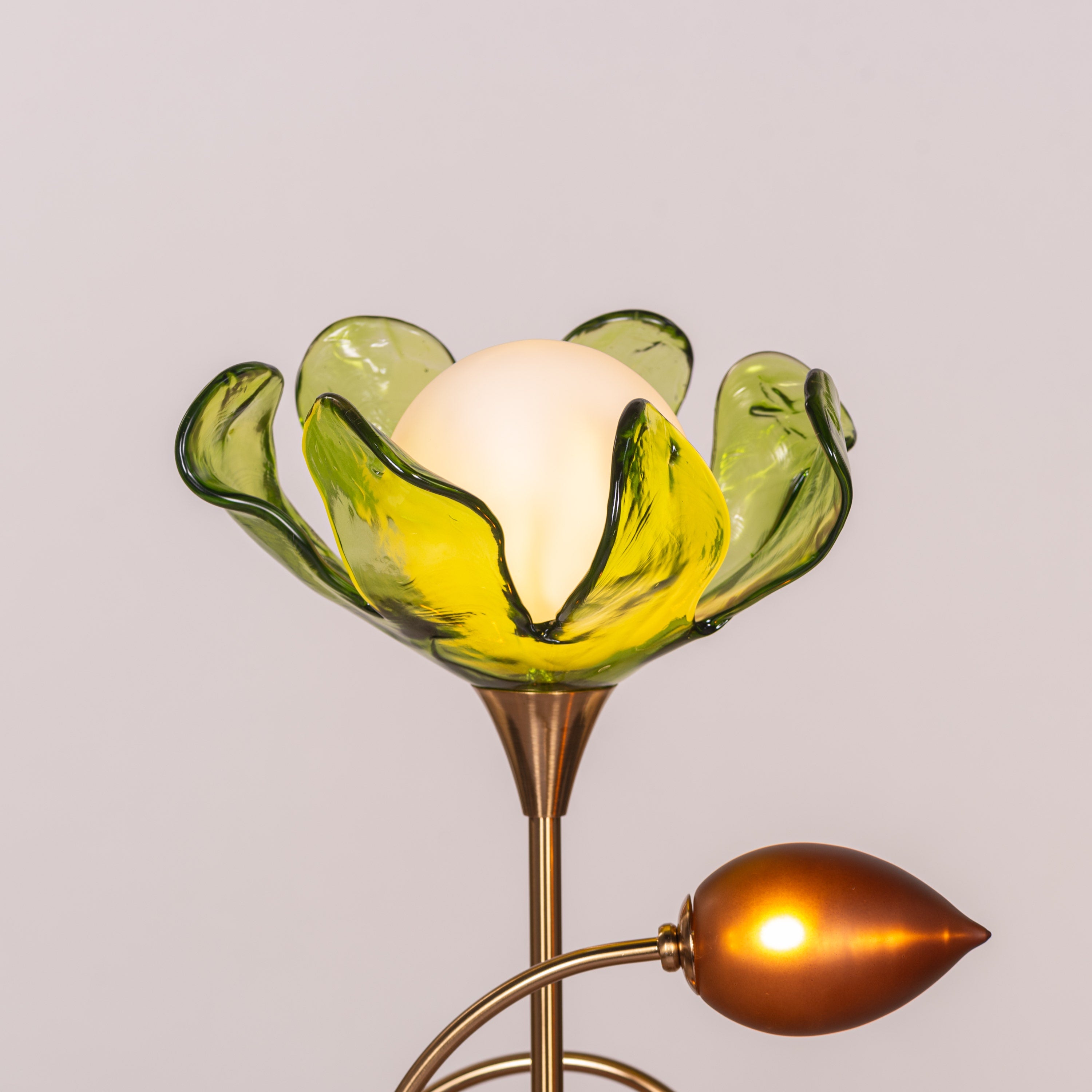 Midori Harmony (Gold, Green & Amber) Tinted Glass Table Lamp
