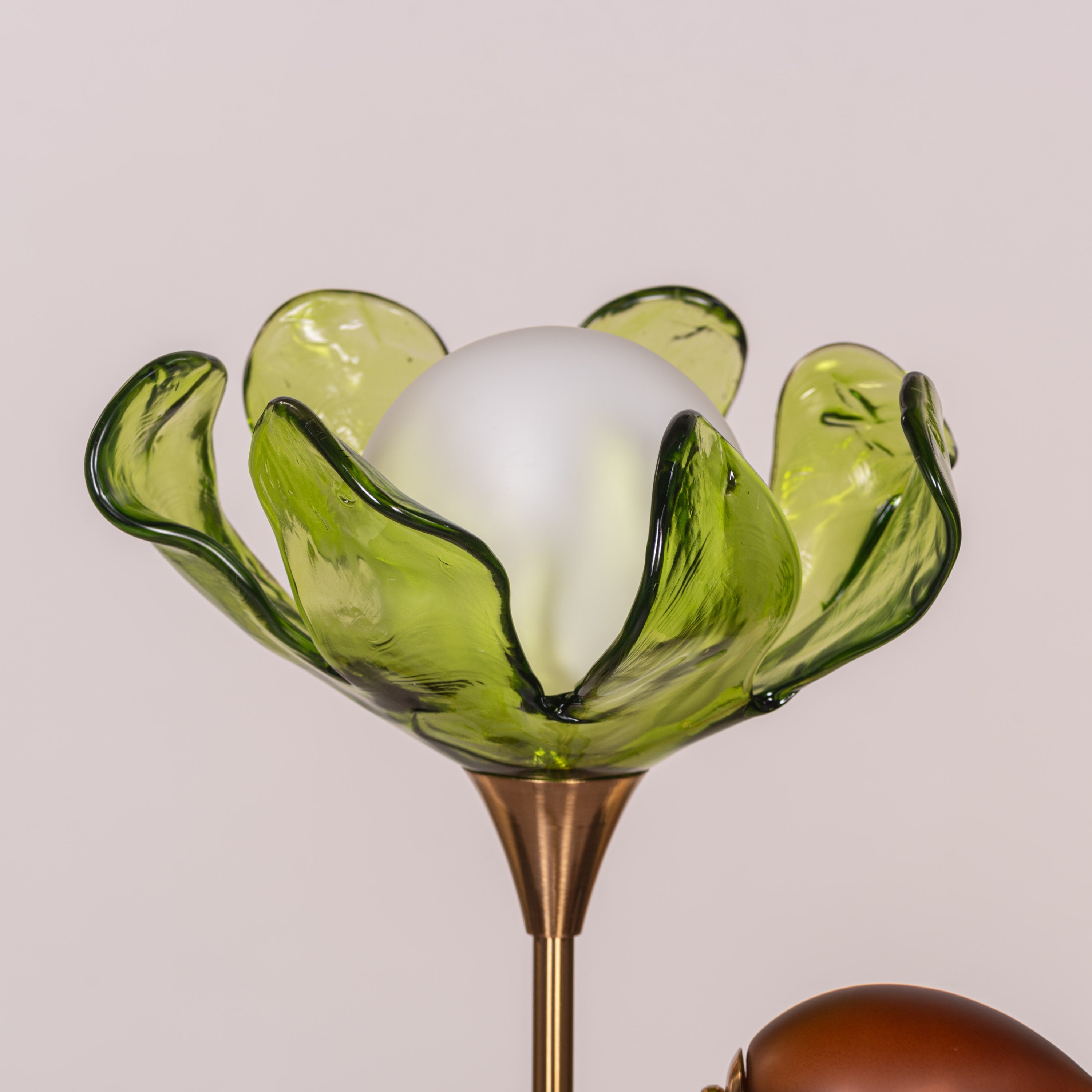 Midori Harmony (Gold, Green & Amber) Tinted Glass Table Lamp