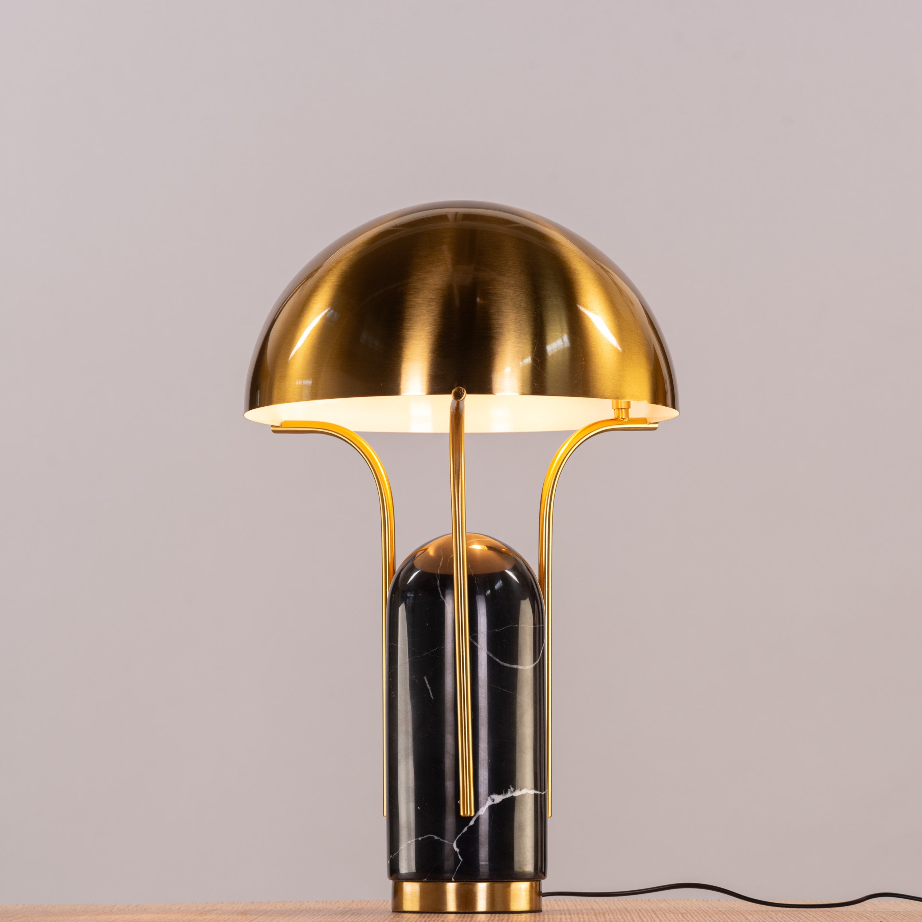 Painkiller (Black, Gold) Marble Table Lamp