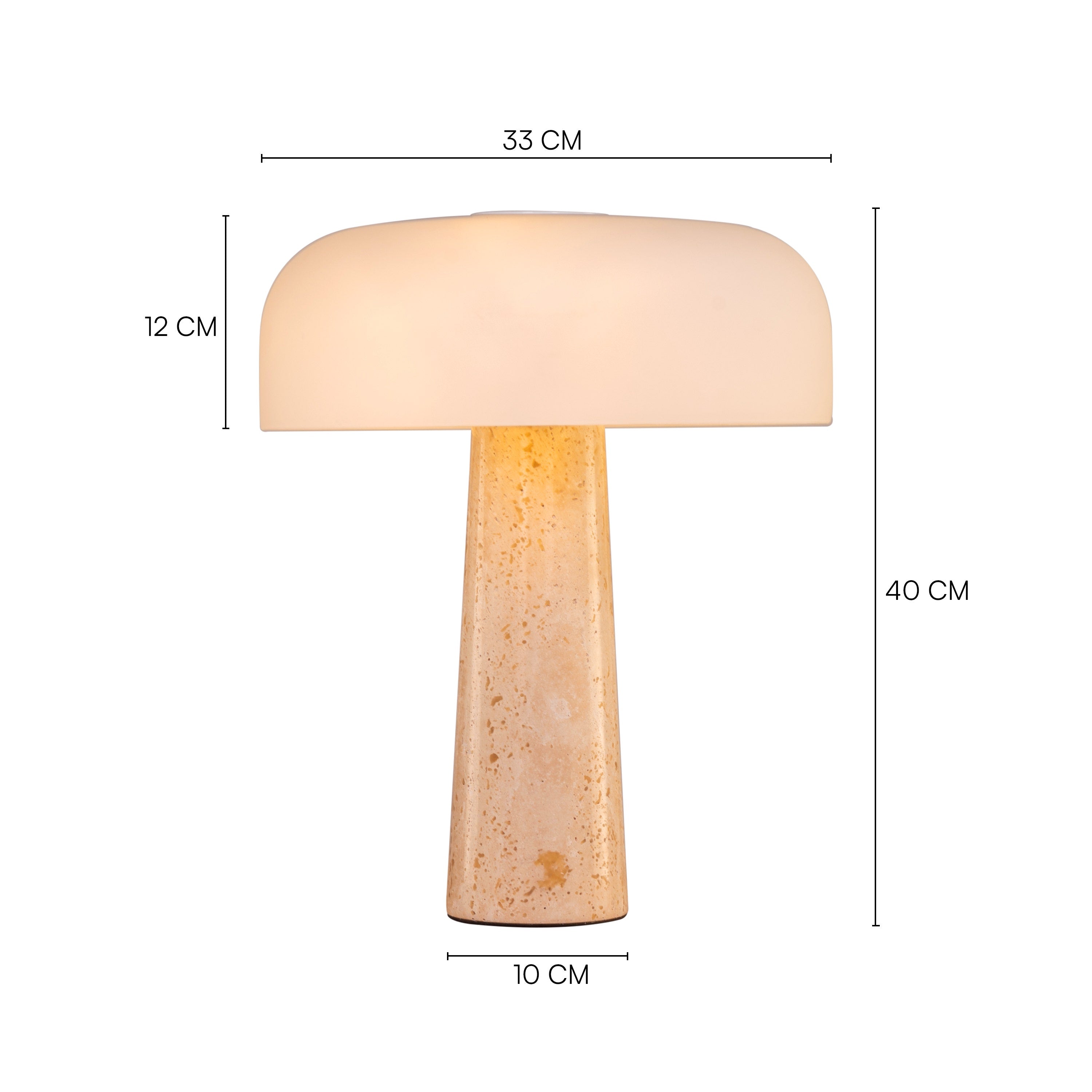 Out Of Control (Beige, White) Ceramic Table Lamp