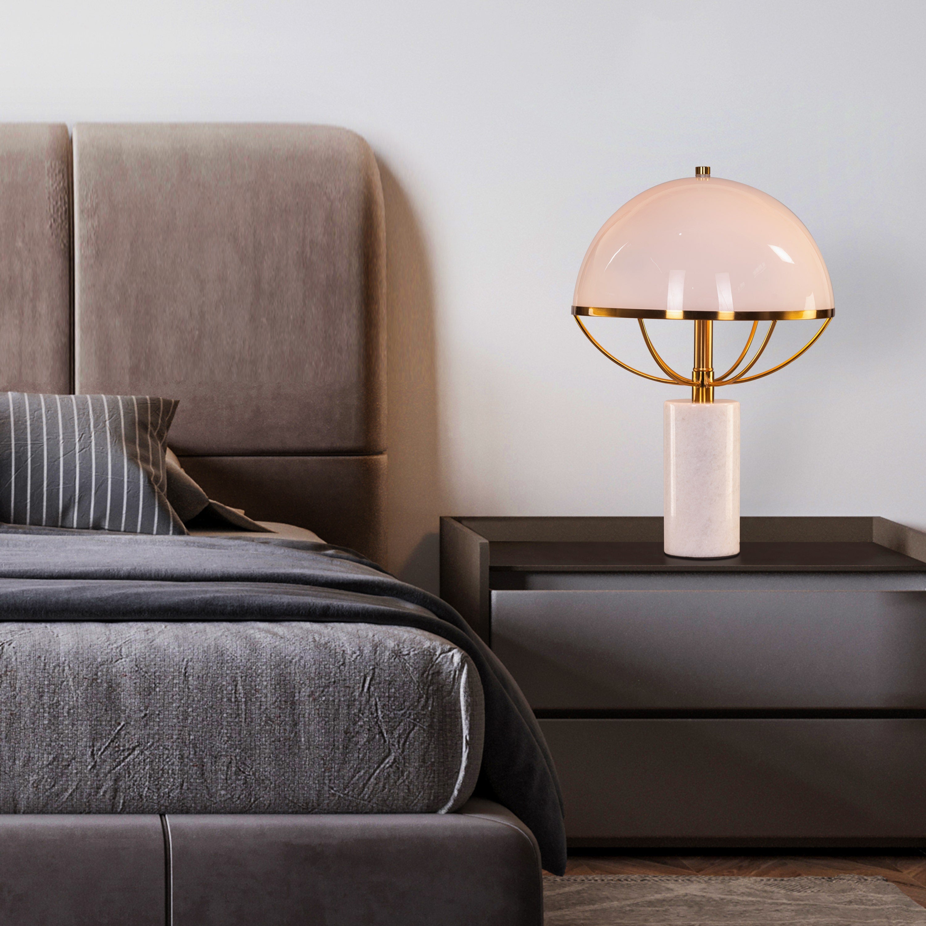 Sweet Jasmine (White) Marble Table Lamp