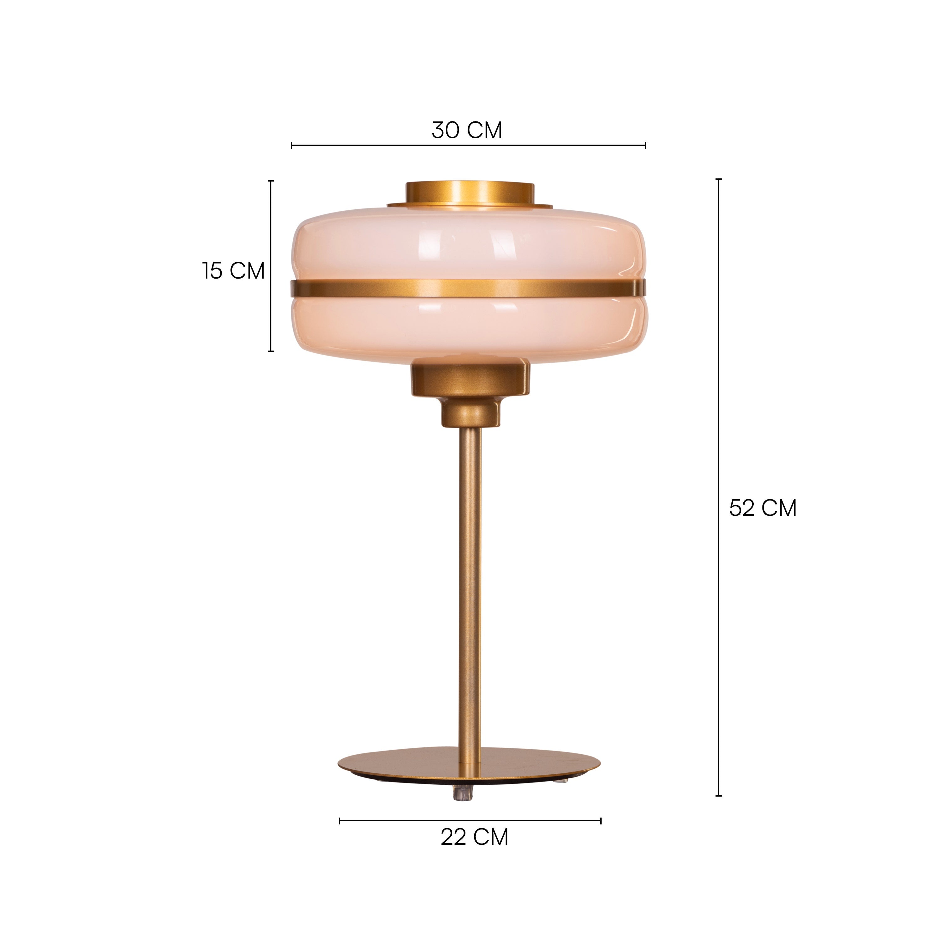 Only Way To Live (Gold, White) Table Lamp