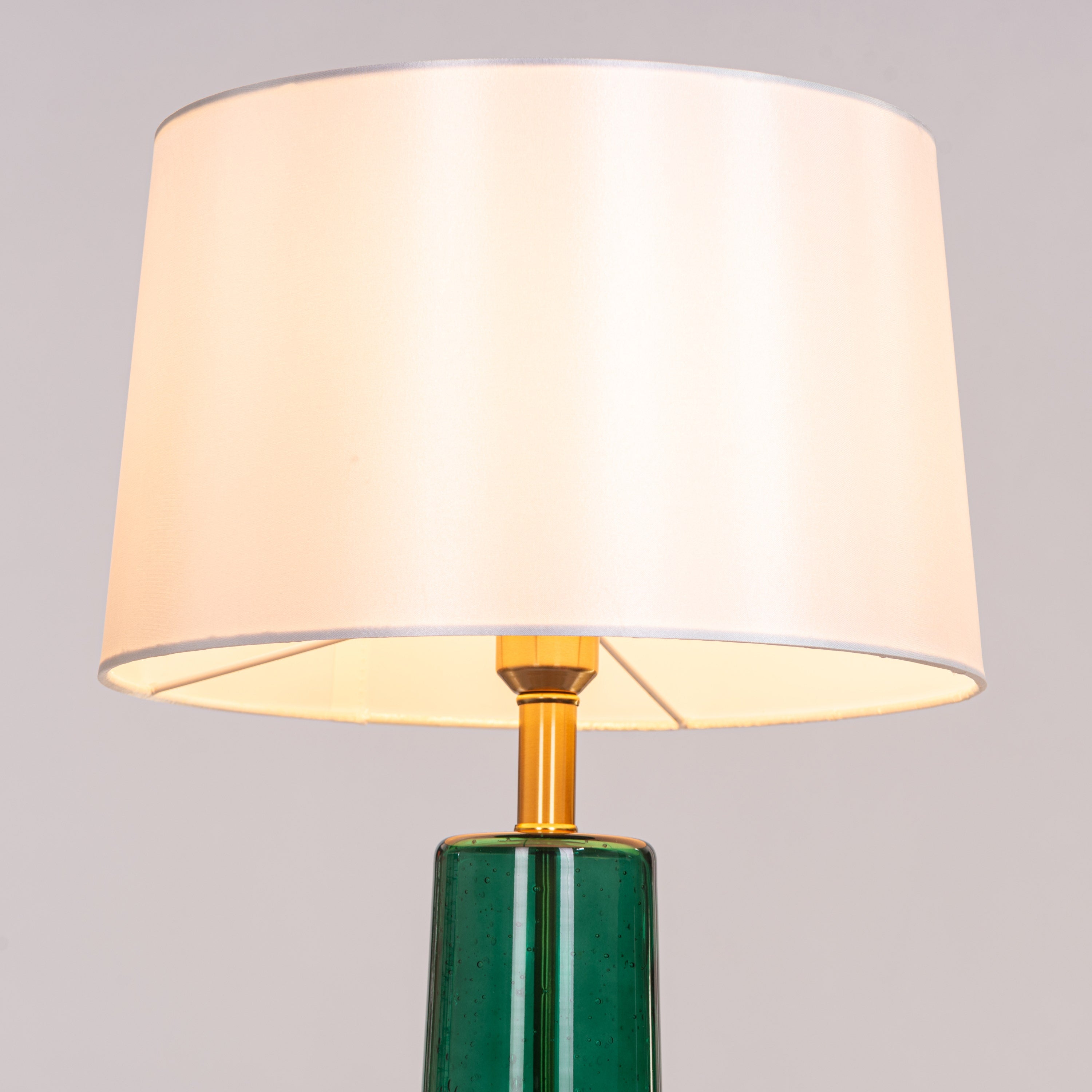 Cake By The Ocean (Green, Silver) Tinted Glass Table Lamp