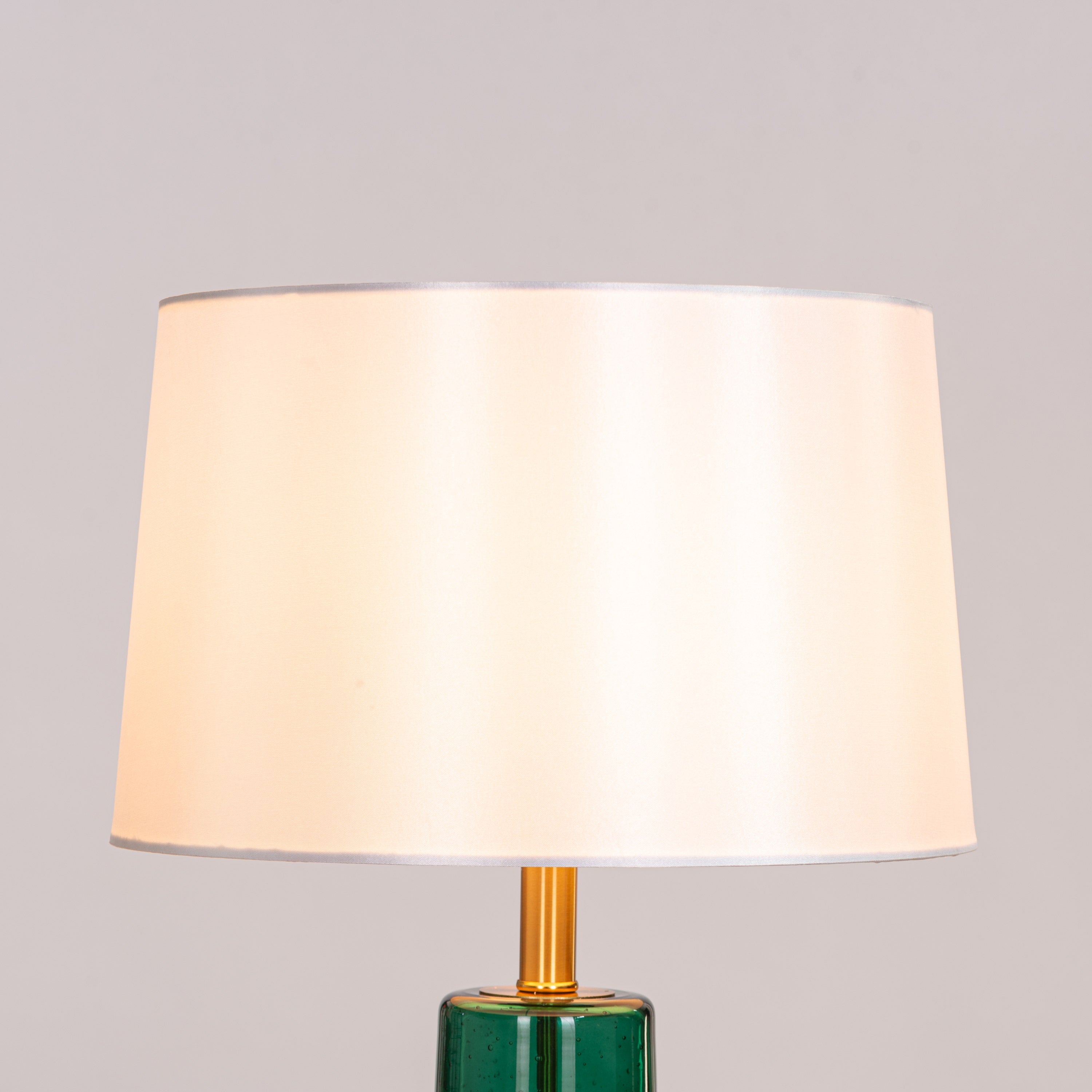 Cake By The Ocean (Green, Silver) Tinted Glass Table Lamp