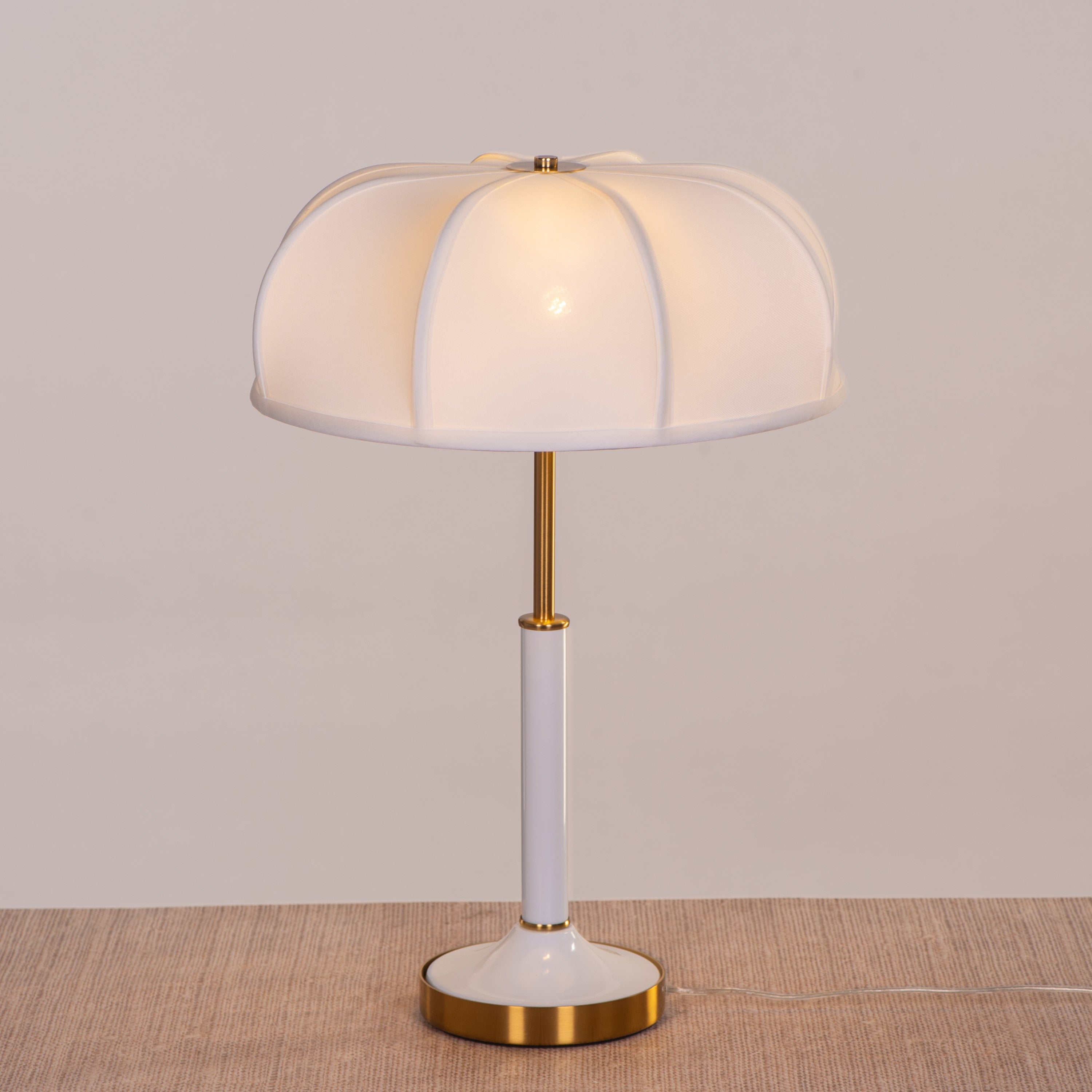 Damsel Duty (Gold, White) Table Lamp