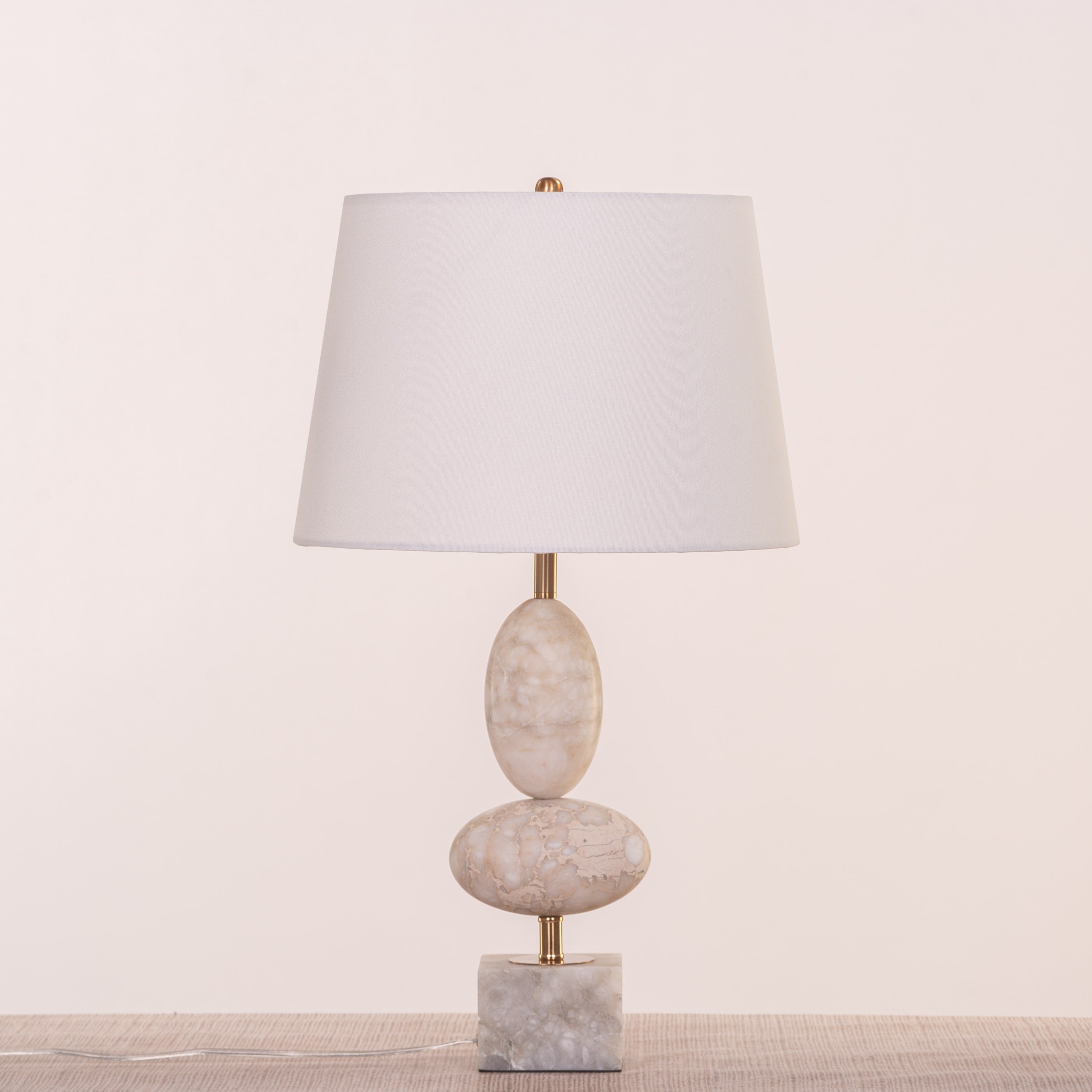 Hands On My Face (Gold) Marble Table Lamp