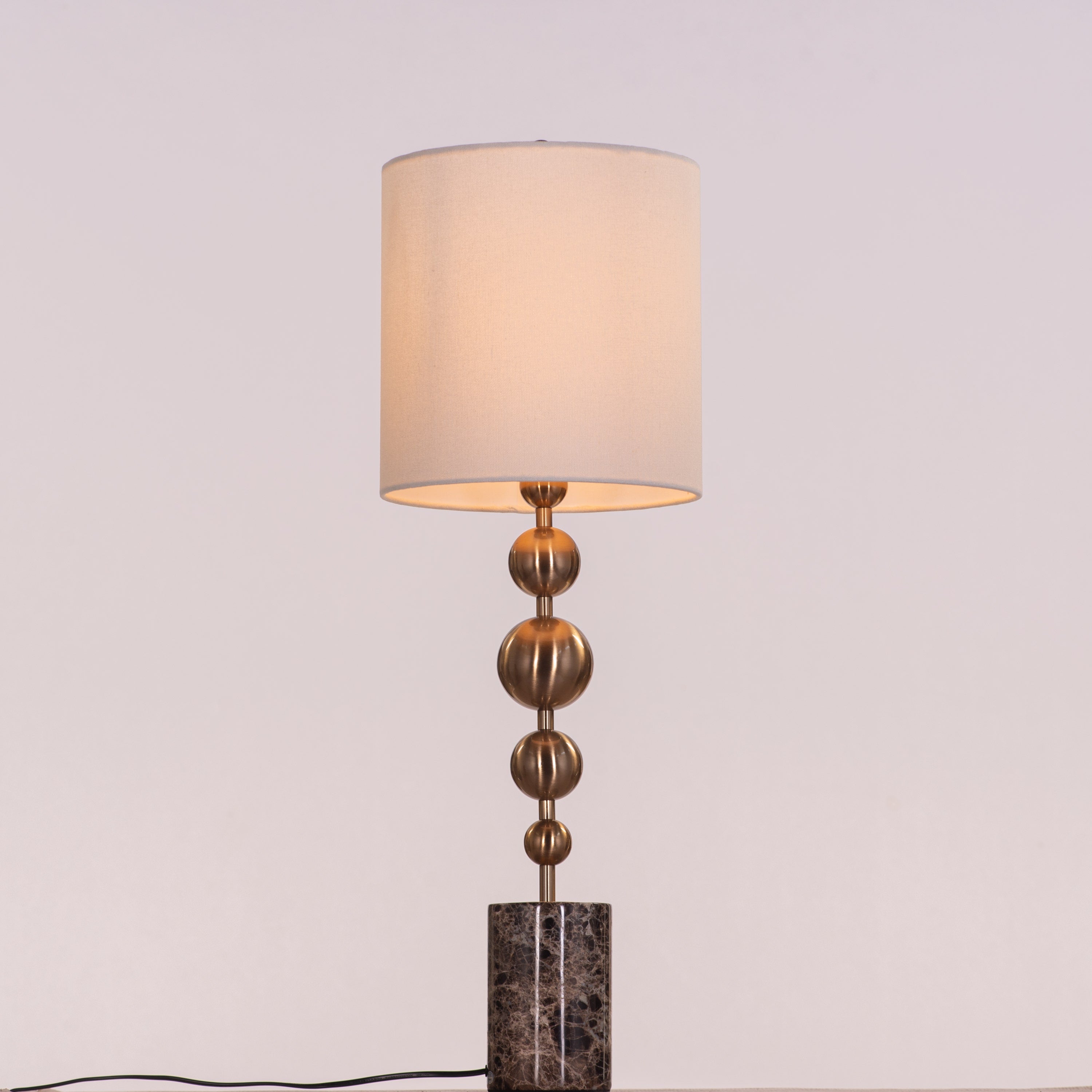 Hard To Handle (Gold, Brown, White ) Marble Table Lamp
