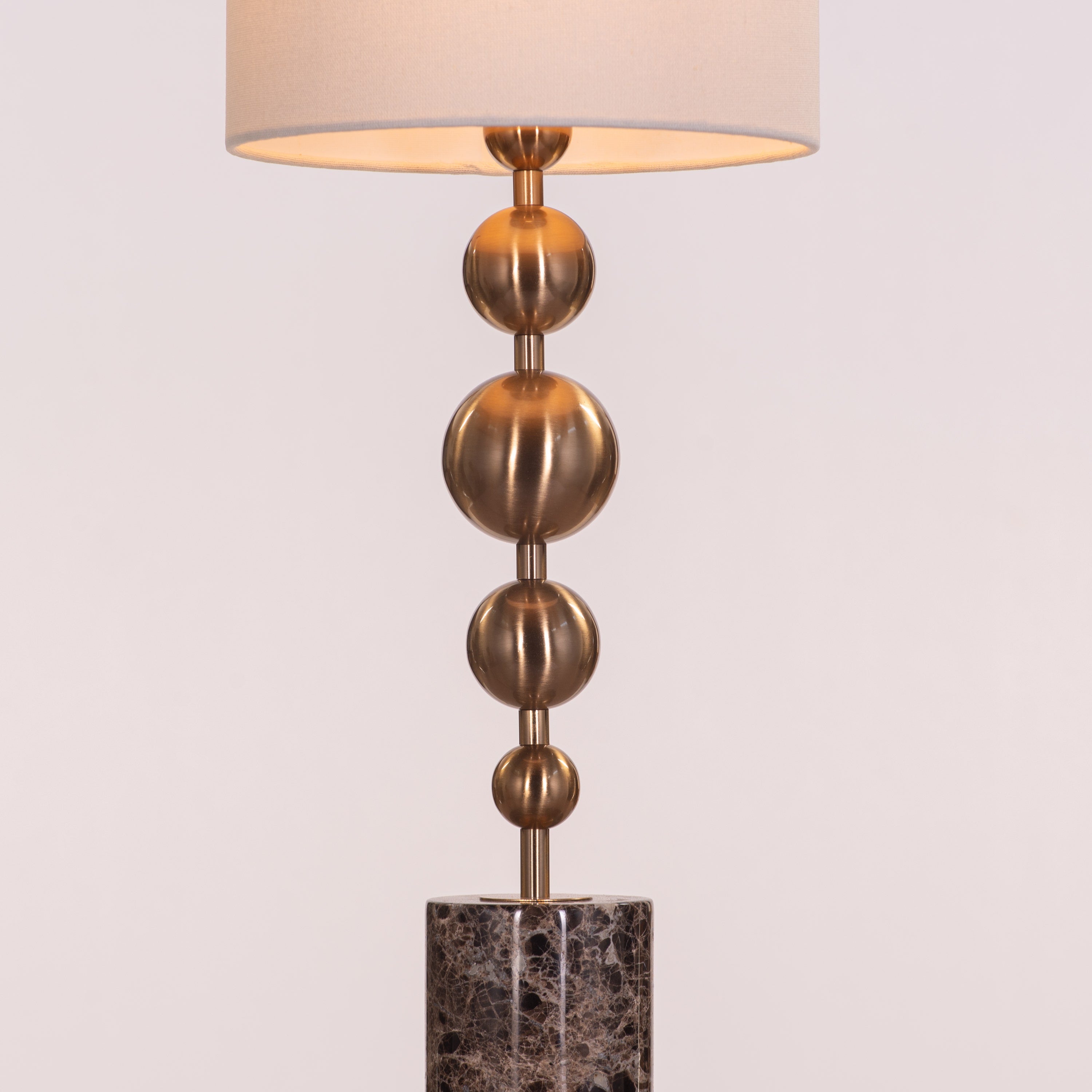 Hard To Handle (Gold, Brown, White ) Marble Table Lamp
