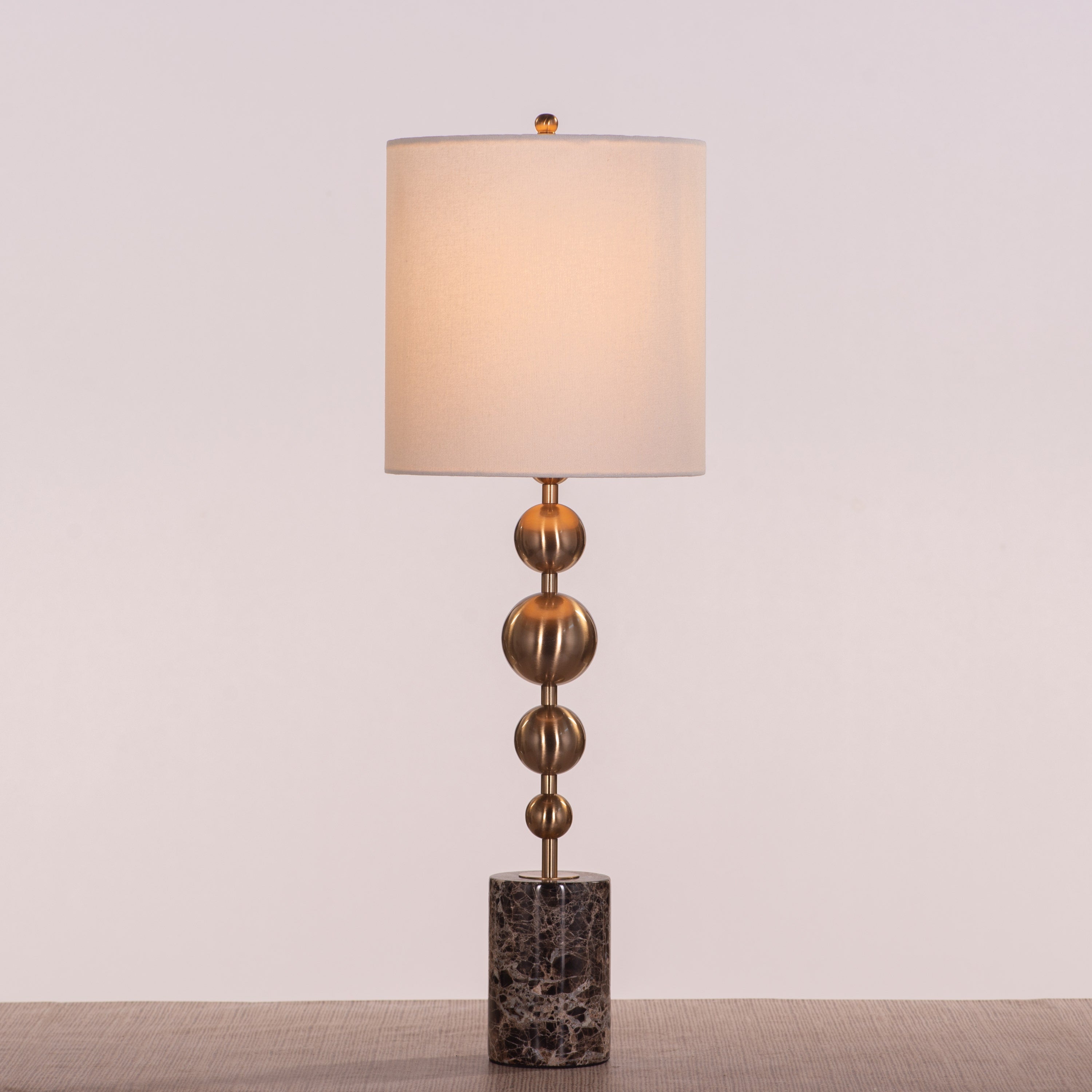 Hard To Handle (Gold, Brown, White ) Marble Table Lamp