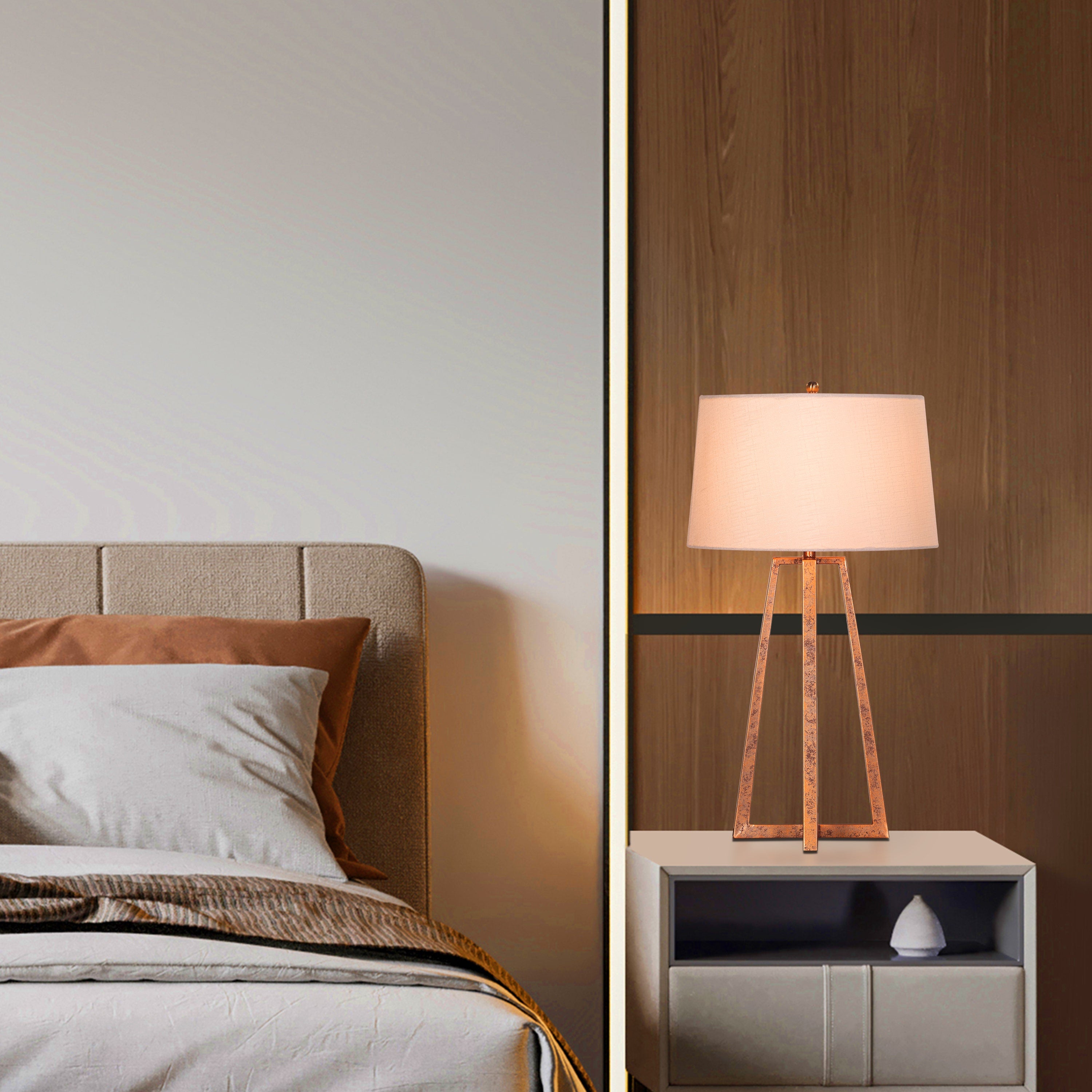 Sweet Escapade (Antique Gold, Off-White) Metal Table Lamp