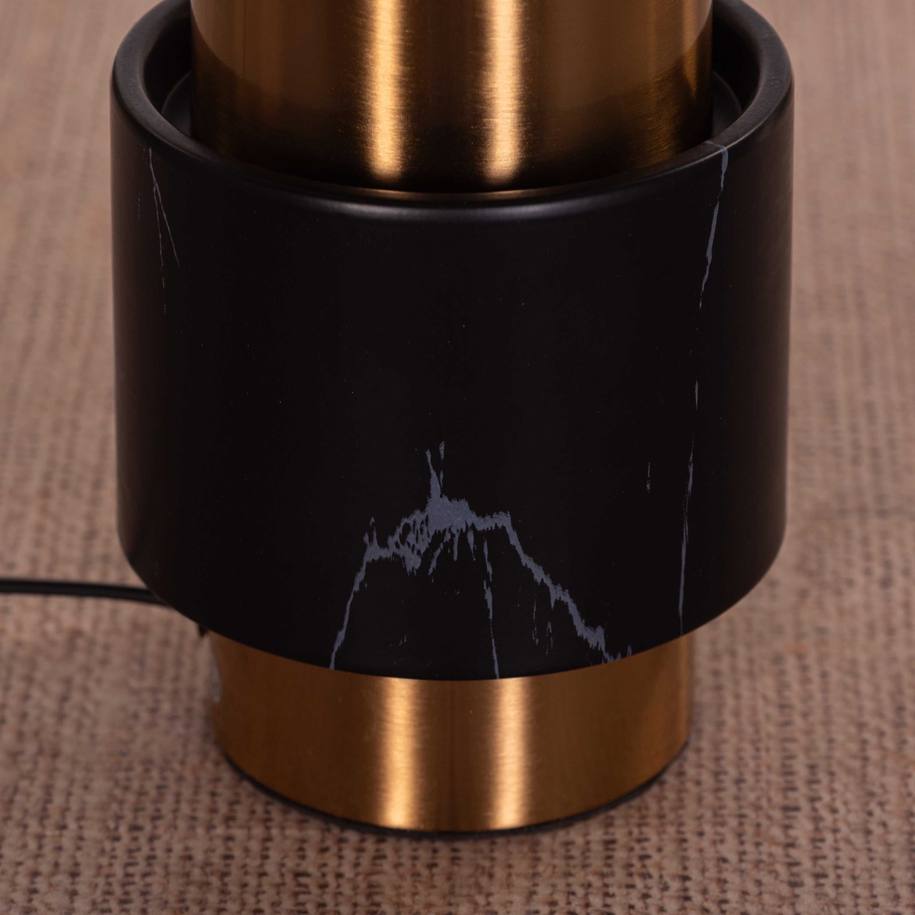 Road Ahead (Gold, Black, White) Metal Table Lamp