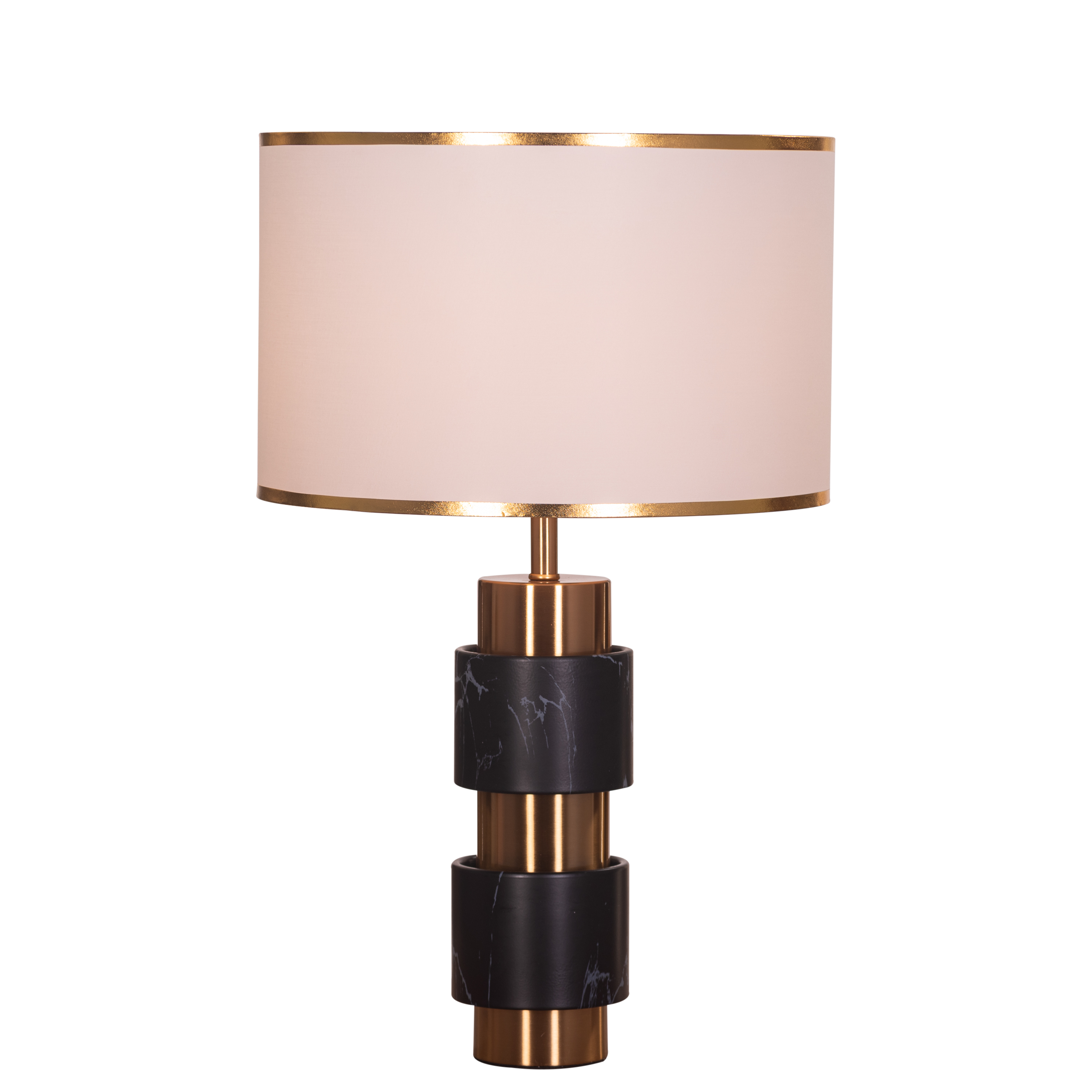 Road Ahead (Gold, Black, White) Metal Table Lamp